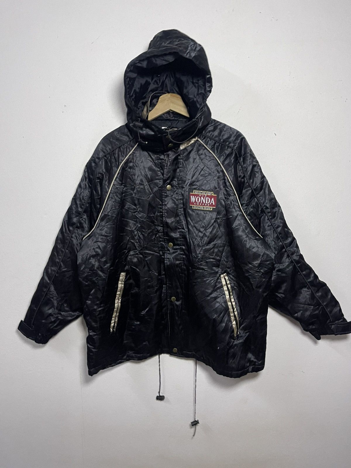 Japanese Brand Vintage Asahi Soft Drinks Wonda Coffee Nylon Racing Jacket Size US XL / EU 56 / 4 - 5 Thumbnail