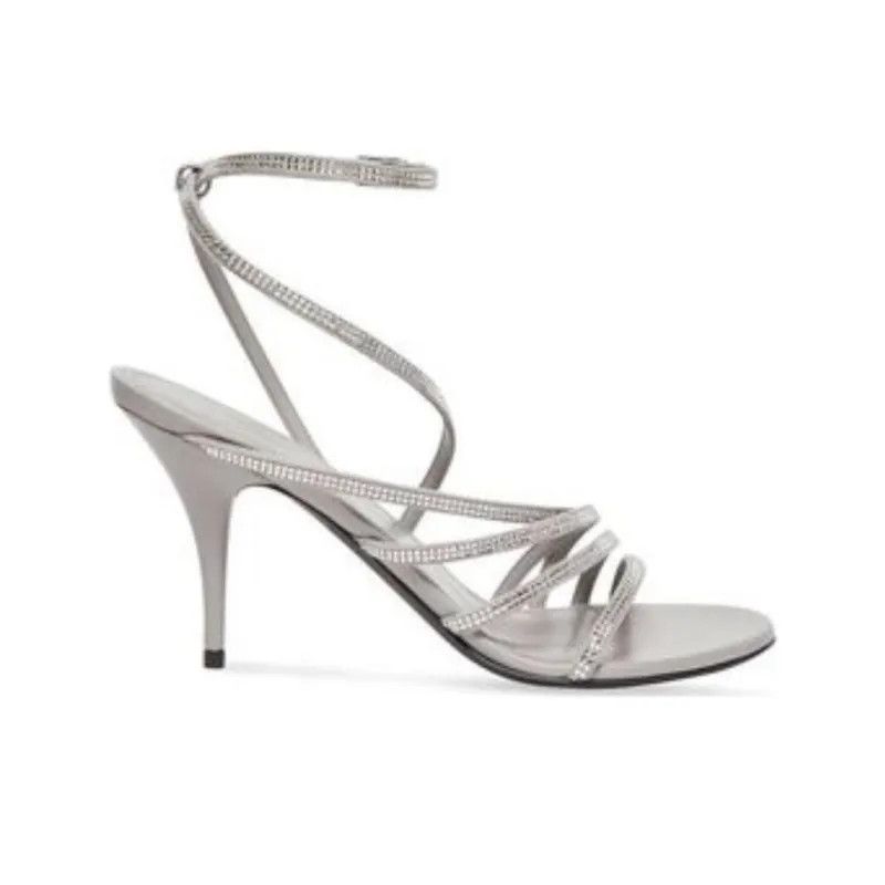 o1bcso1str1224 Glow Sandals H110 Strass Crystal in Silver