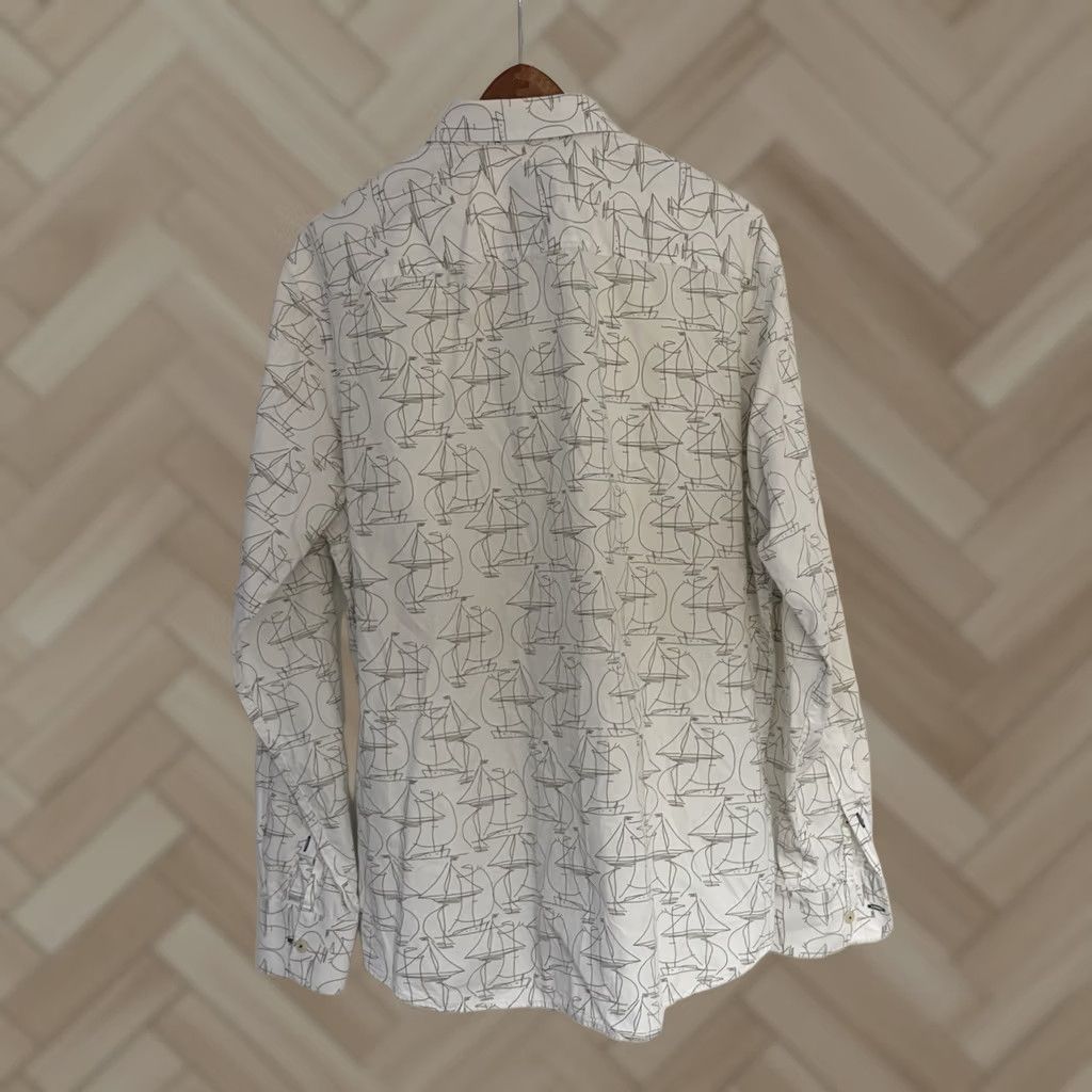 UNTUCKit UNTUCKit Shirt Mens Long Sleeve Button Front Lightweight Work Casual XL Plaid White Cotton Blend Regular Mens Size US XL / EU 56 / 4 - 1 Thumbnail