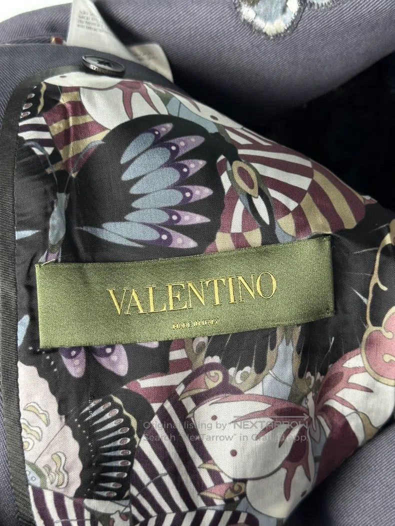 Valentino Valentino Haze-colored embroidered butterfly suit Size 46S - 4 Thumbnail