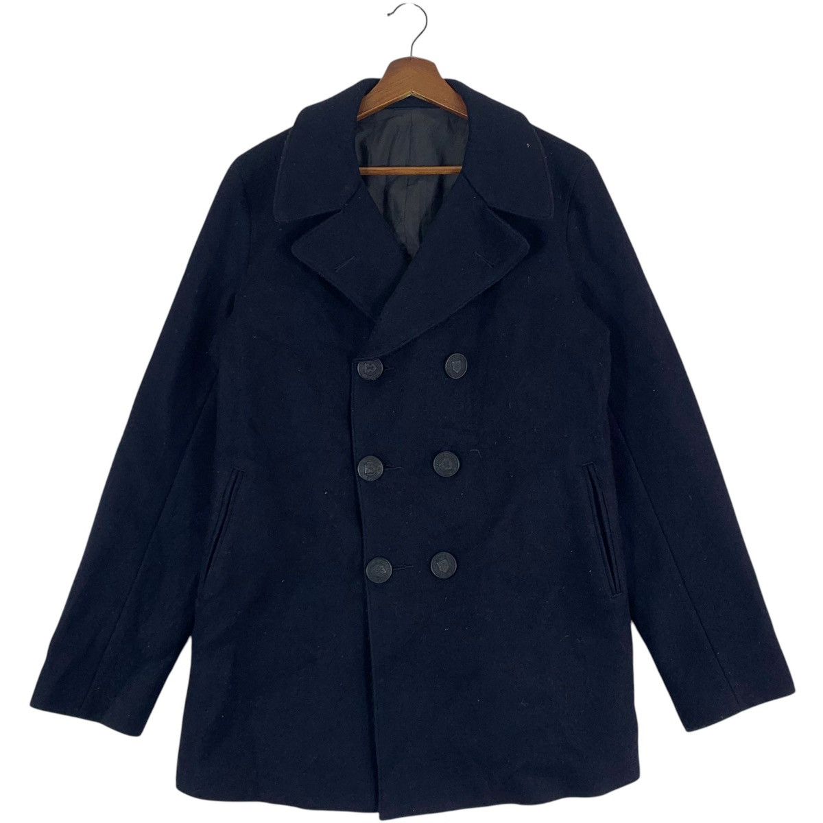 ジャケット・アウター Cabane de zucca wool p coat short length de zucca ジャケット・アウター Cabane wool length coat p short
