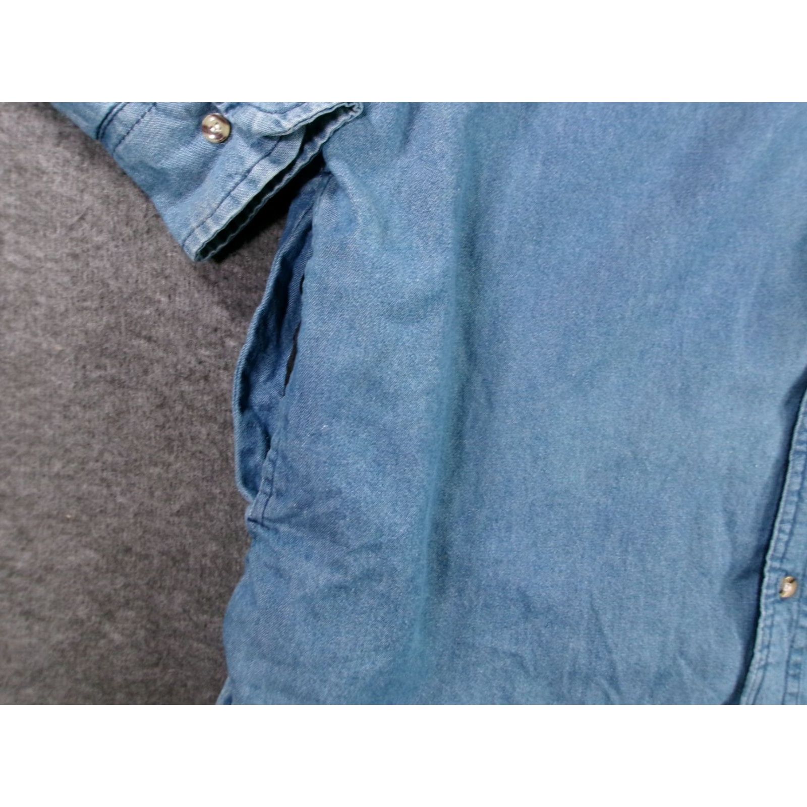 Denime Sierra Outdoors Shacket Men Medium Blue Denim Fleece Lined Heavyweight Workwear Denim Shirt Shacket Size US M / EU 48-50 / 2 - 3 Thumbnail