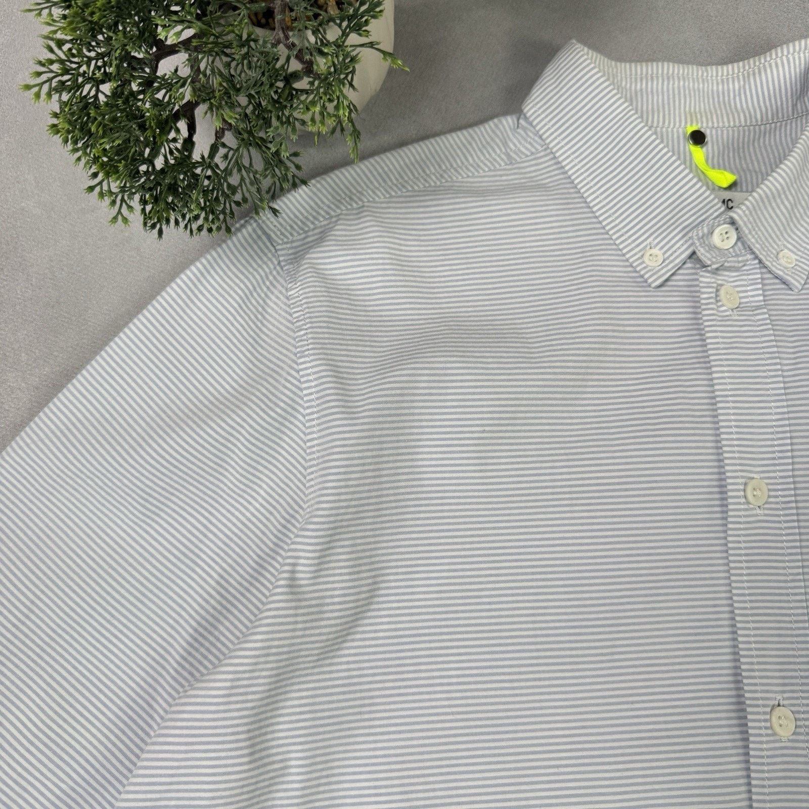 OAMC OAMC LS FRAME SHIRT Lo Blue/White Stripe/Flo Yellow Rigid Size US L / EU 52-54 / 3 - 5 Thumbnail