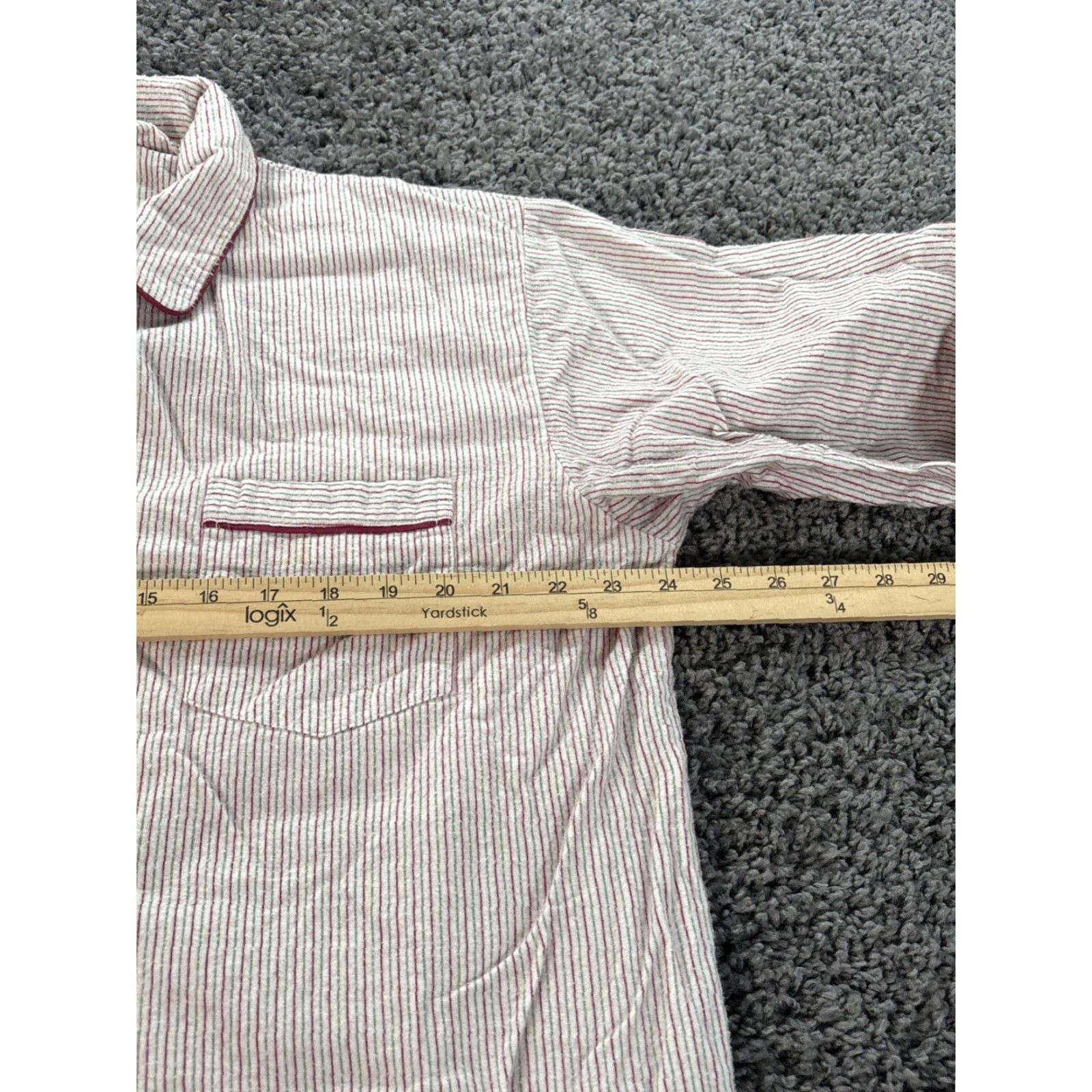 Vintage VINTAGE Weldon Shirt Mens XL Long Sleeve Button-Up Red Stripe USA 60s Button-Up Relaxed Fit Size US XL / EU 56 / 4 - 3 Thumbnail
