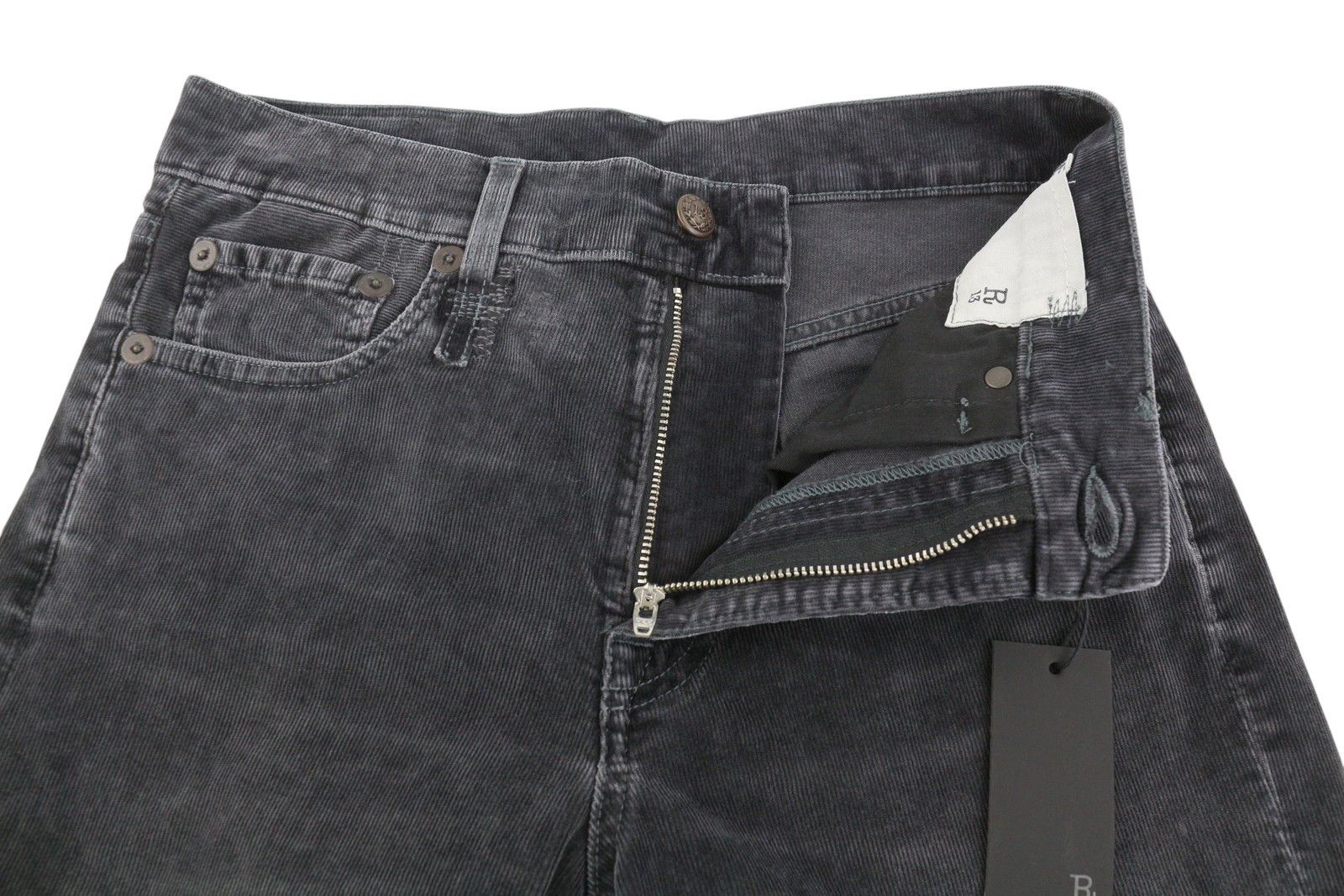 R13 ROMEO 26 Obsidian Stretch Cord Faded Grey FW25 86537 Size 26" / US 2 / IT 38 - 4 Thumbnail