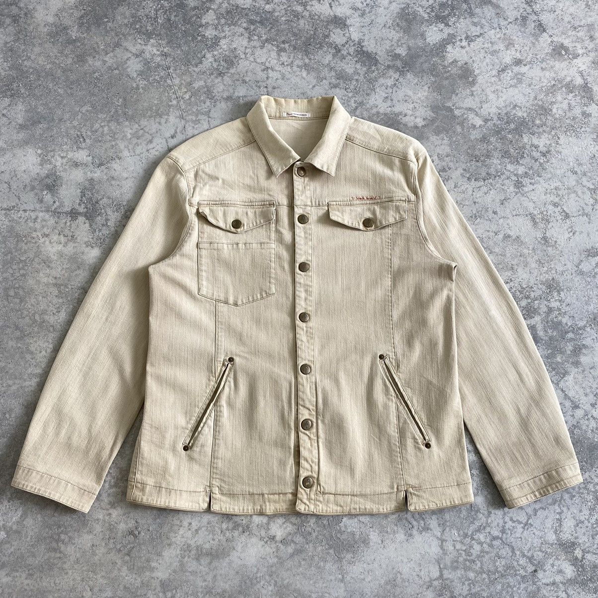 Mademoiselle Non Non Vintage Papas Flap Pocket Cinch Back Stretch Denim Jacket Size US M / EU 48-50 / 2 - 3 Thumbnail