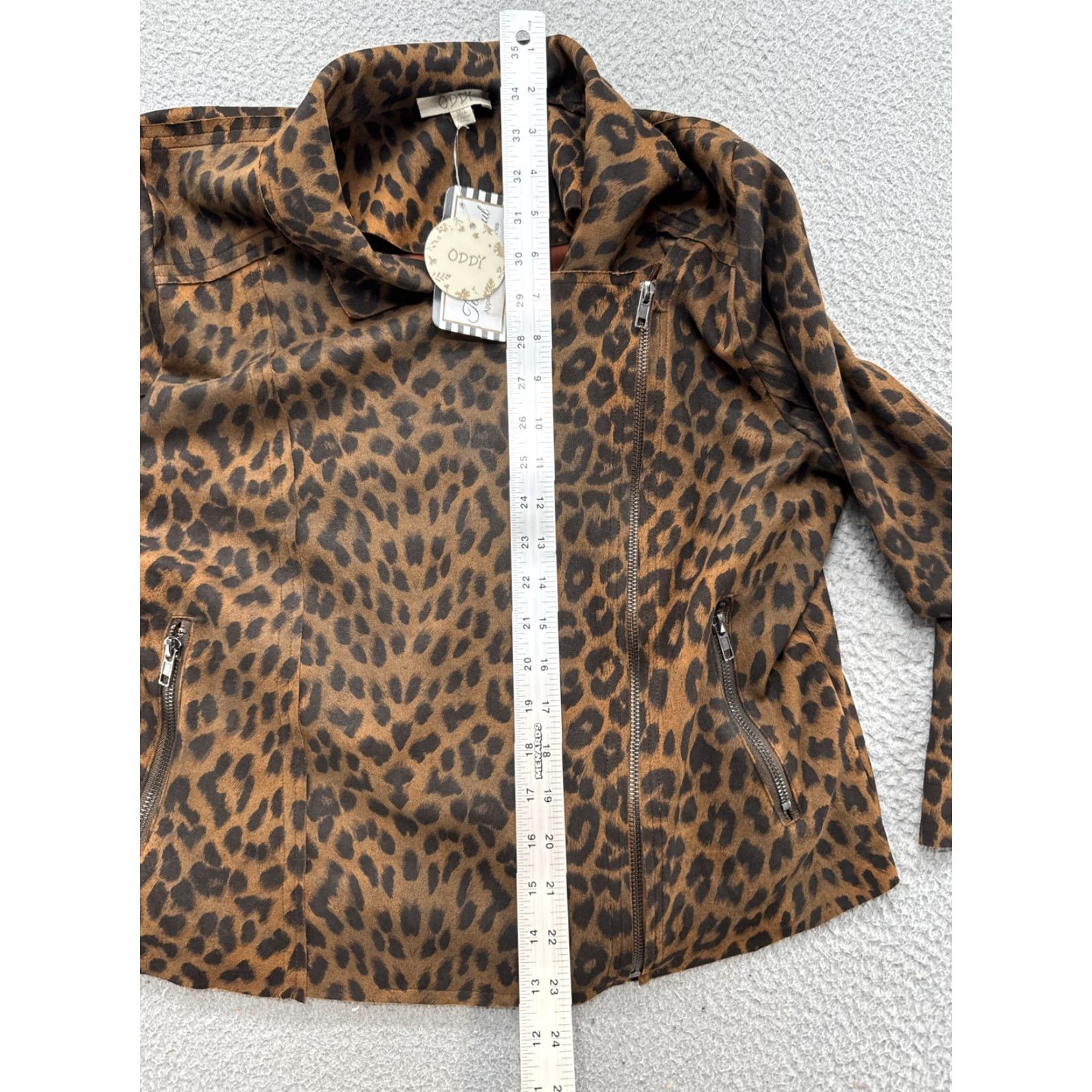 Vintage VINTAGE Oddy Women’s Leopard Cheetah Print Asymmetrical Zip Blazer Jacket Women M/L NEW Size M / US 6-8 / IT 42-44 - 6 Thumbnail