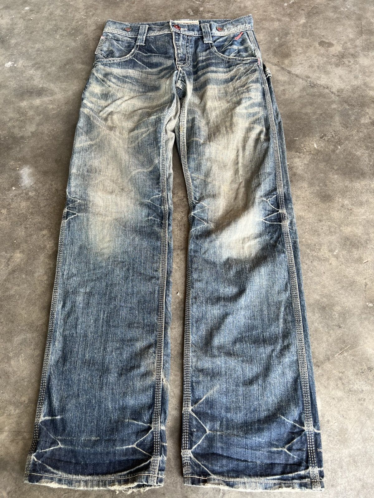 Edwin 💥Flare💥Edwin 503 Blue Trip Backle Back Jean Size US 30 / EU 46 - 1 Thumbnail