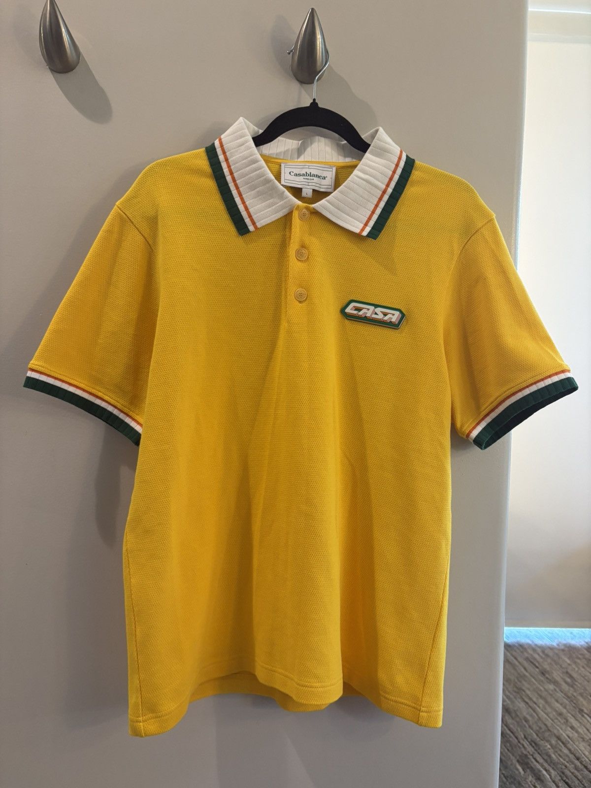 Casablanca PIQUE POLO SHIRT Size US L / EU 52-54 / 3 - 1 Thumbnail