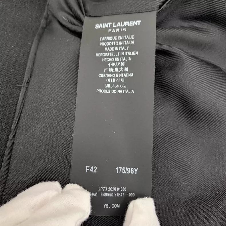 Saint Laurent Paris Saint Laurent Black Wool Anchor Embroidered Blazer-2506 Size L / US 10 / IT 46 - 6 Thumbnail