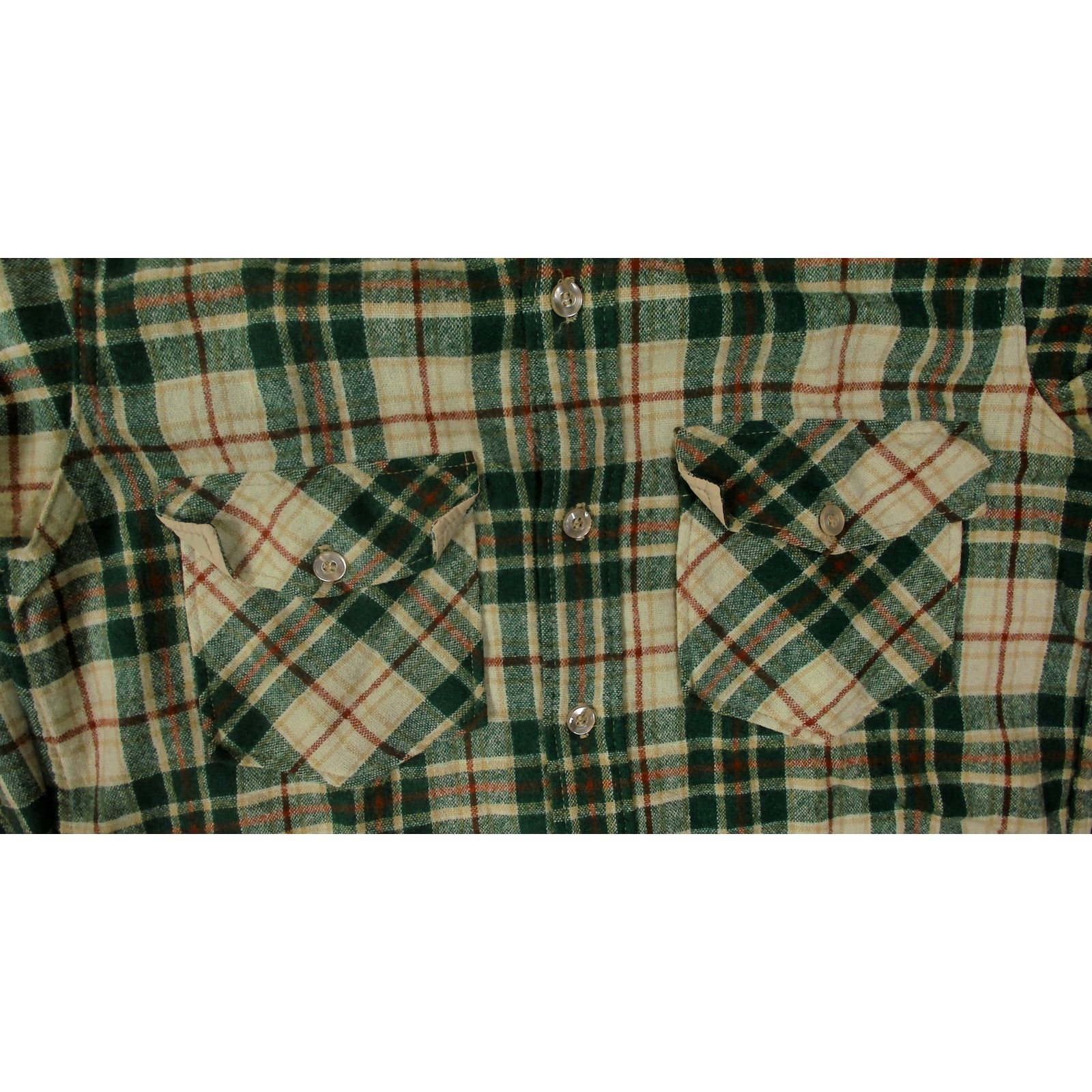 Woolrich Woolen Mills Vintage 70s Woolrich Green Plaid Wool Tunic Flannel Shirt Size L / US 10 / IT 46 - 12 Thumbnail