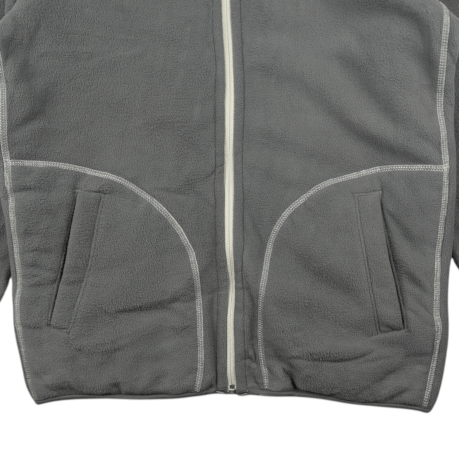 Japanese Brand Y2k UNIQLO Zipper Up Reversible Grey Beige Fleece Hoodie Size US M / EU 48-50 / 2 - 9 Thumbnail