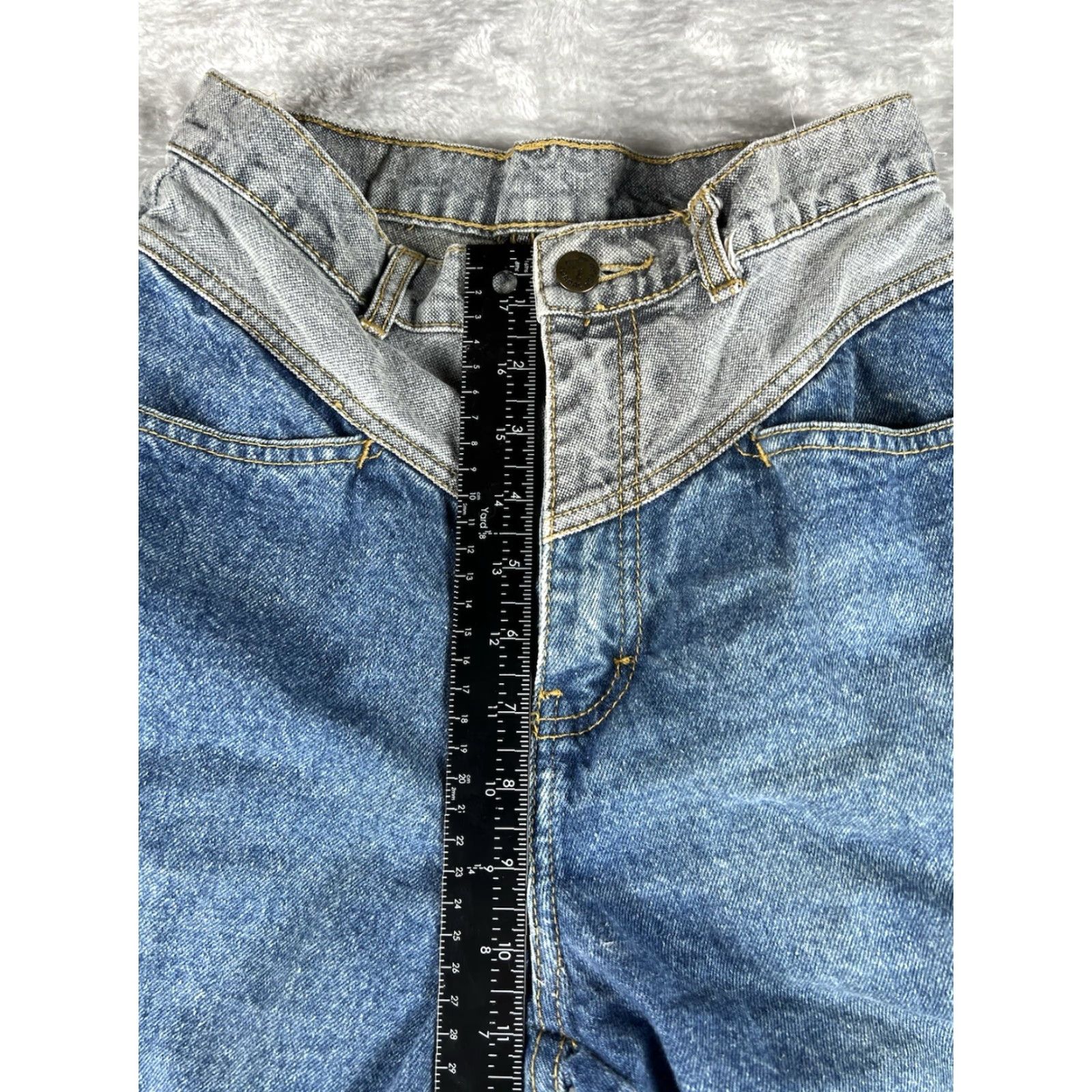 Jordache VTG Jordache Jeans Womens 7L Blue Gray Two-Tone Denim 80s 90s RARE Jeans Women M Gray Two Tone 80s Mens Size 32" / US 10 / IT 46 - 5 Thumbnail