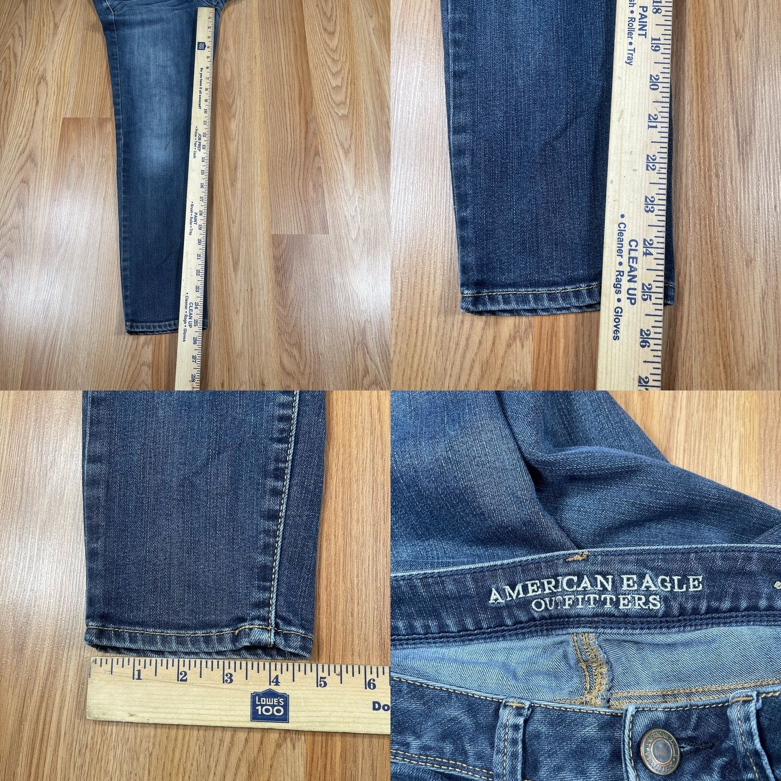 American Eagle Outfitters American Eagle Outfitters Jeans Women's 4 Short Blue Wash Denim Super Skinny Size 27" / US 4 / IT 40 - 8 Thumbnail