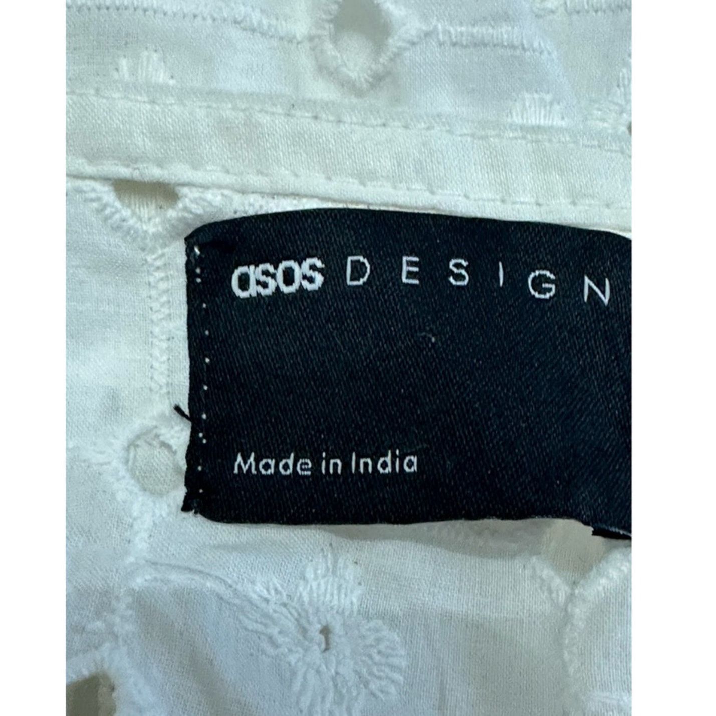 Asos ASOS Mini Dress Asymmetric One Shoulder Lace Ivory W 6 NWT Size M / US 6-8 / IT 42-44 - 10 Thumbnail