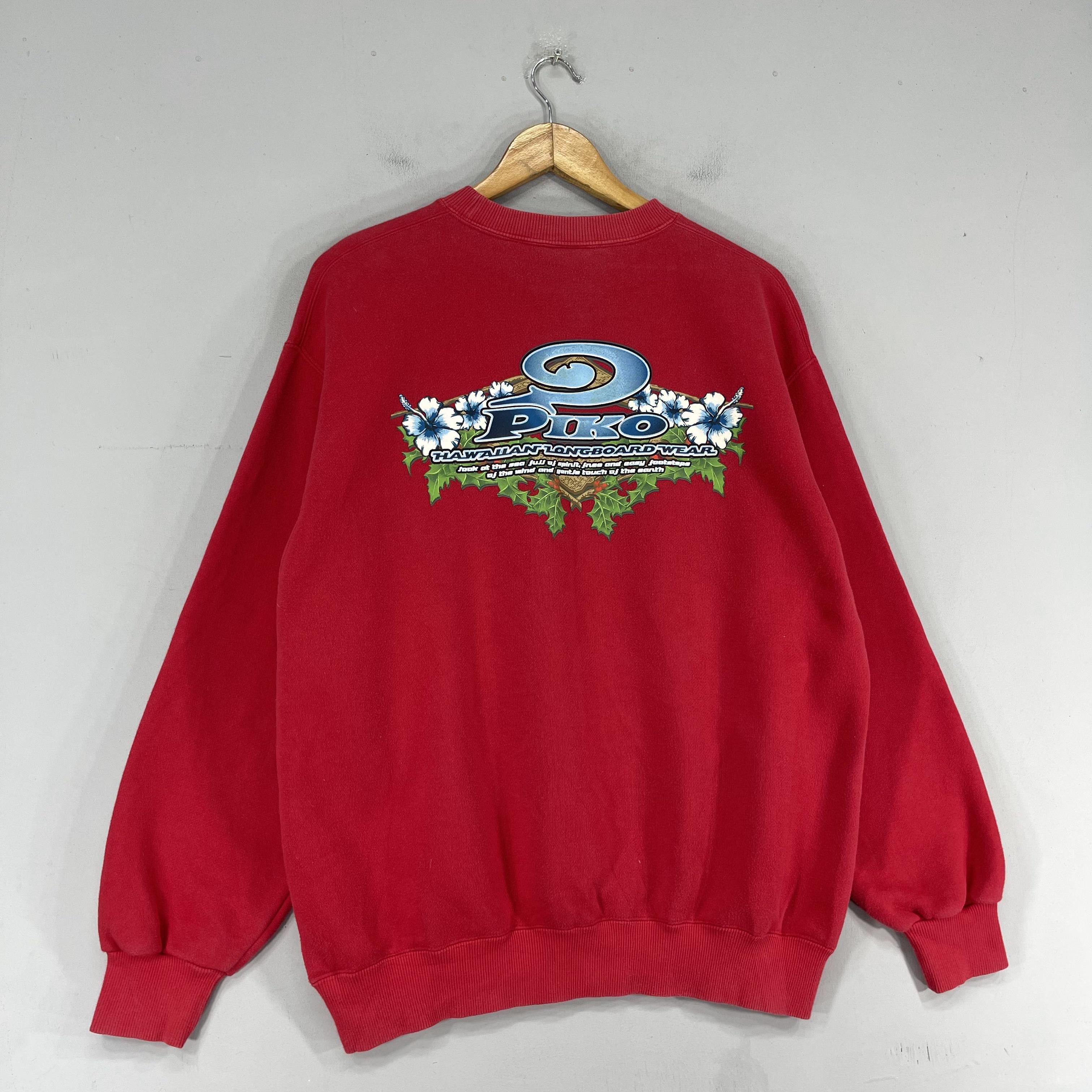 Vintage Vintage PIKO Hawaiian Longboard Back Hit Logo Sweatshirt Size US L / EU 52-54 / 3 - 3 Thumbnail