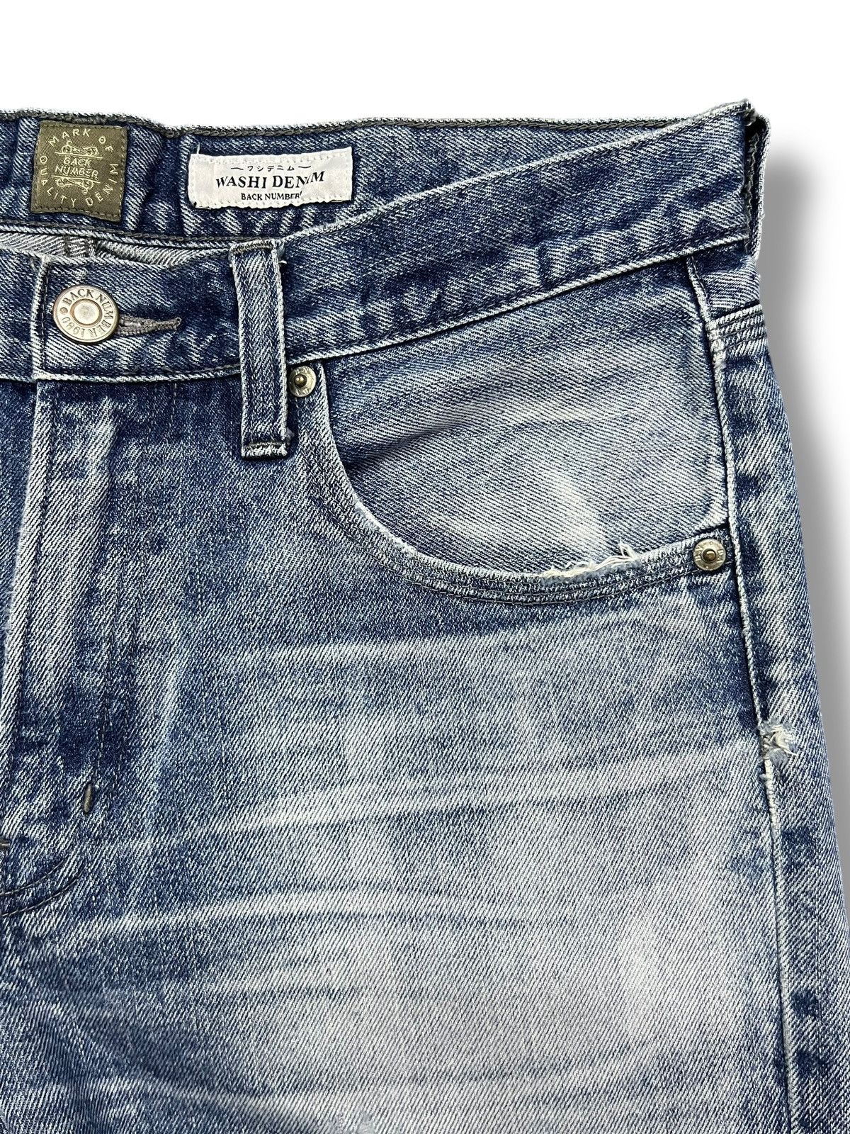 Numbers Vintage Back Number Kaihara Denim Japan - Faded Wash Jeans Size US 33 - 9 Thumbnail