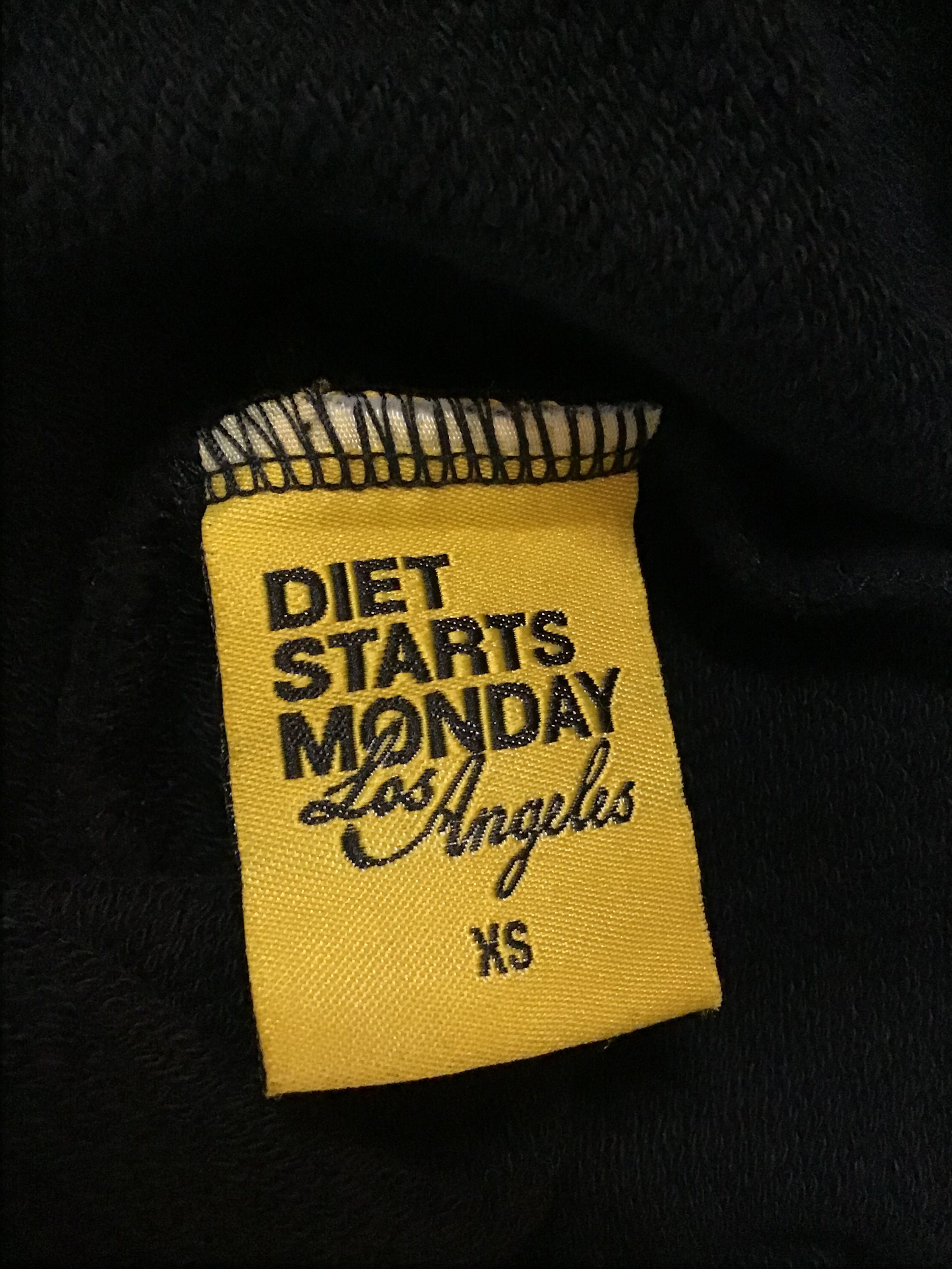 Diet Starts Monday DIET STARTS MONDAY Contrast Stitch Hoodie Vintage Black Size US XS / EU 42 / 0 - 7 Thumbnail