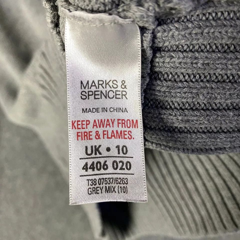 Marks & Spencer Marks & Spenser Sweater Women's 10 UK Gray Cowl Neck Knit Size L / US 10 / IT 46 - 7 Thumbnail