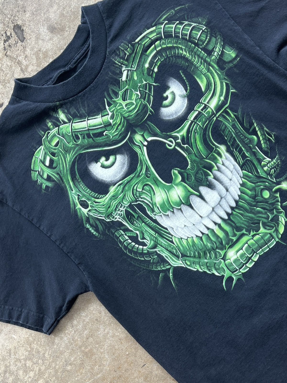 Vintage Vintage Terminator Skull Skeleton Liquid Blue Art Tee Large Size US L / EU 52-54 / 3 - 1 Thumbnail