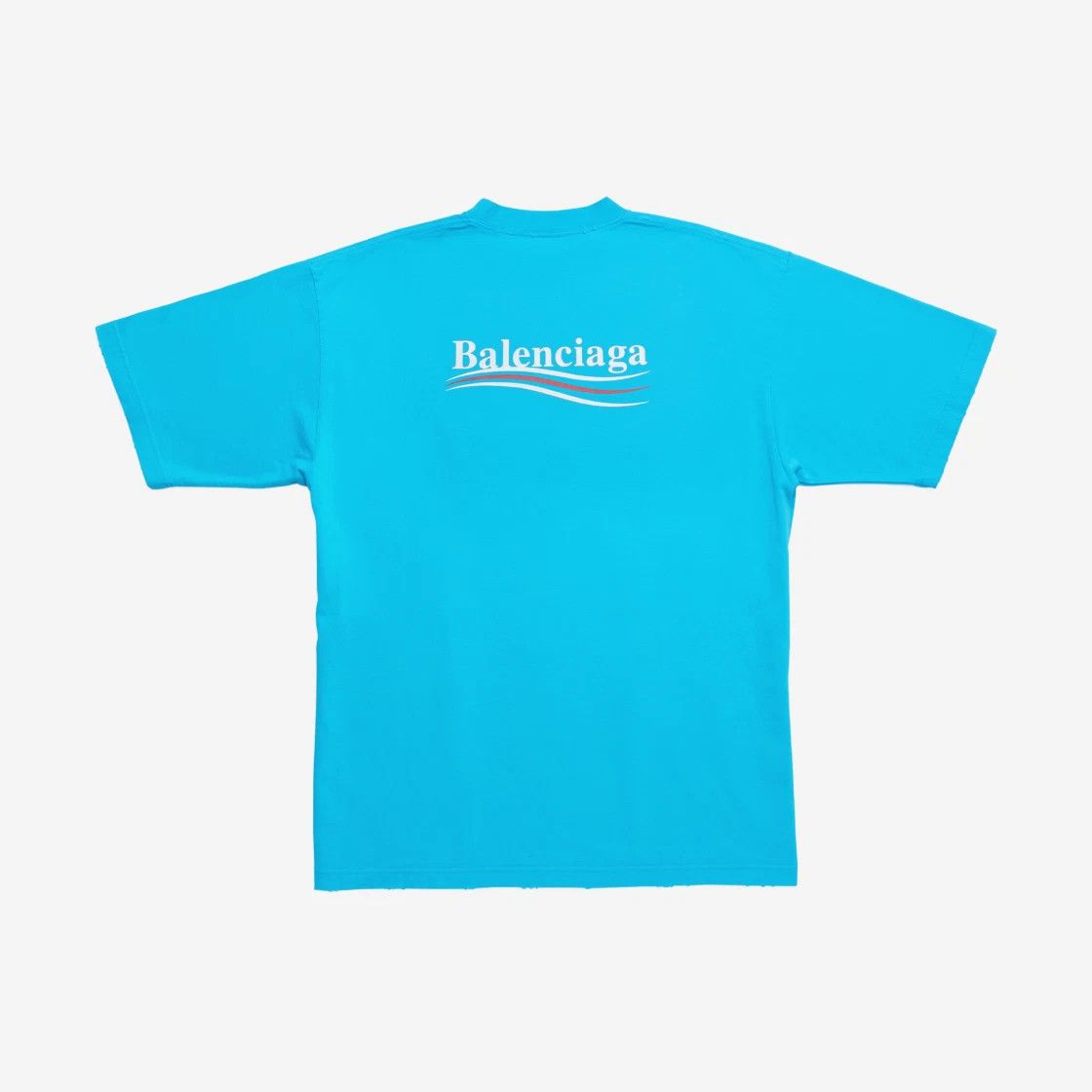 Balenciaga o1mt1gz0225 Political Campaign T-Shirt Large Fit Azure Blue Size US S / EU 44-46 / 1 - 2 Thumbnail