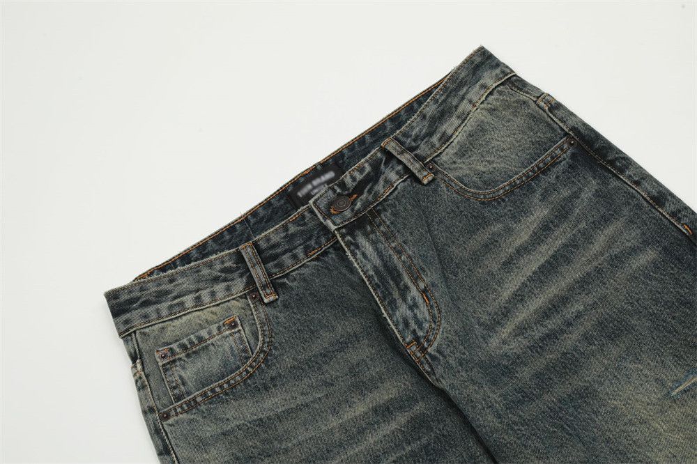 Japanese Brand × Jean Men's hippie trend distressed washed flared ripped jeans Size US 34 / EU 50 - 5 Thumbnail