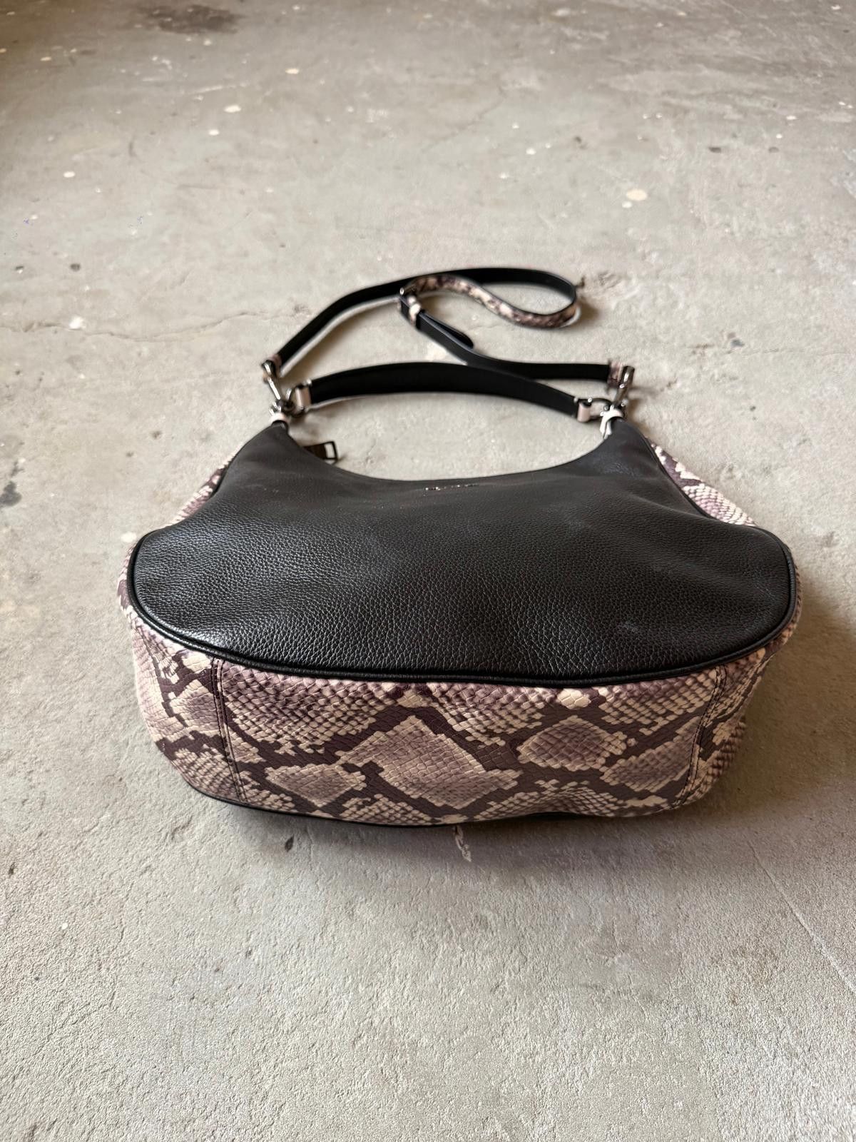 Coach Coach 2Way Harley Hobo Snake Embossed Shoulder Bag Black Size ONE SIZE - 9 Thumbnail