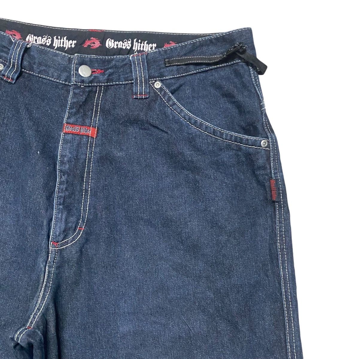 Vintage Vintage BRASS HITHER Denim Baggy Flame Dragon Jeans Size US 36 / EU 52 - 8 Thumbnail