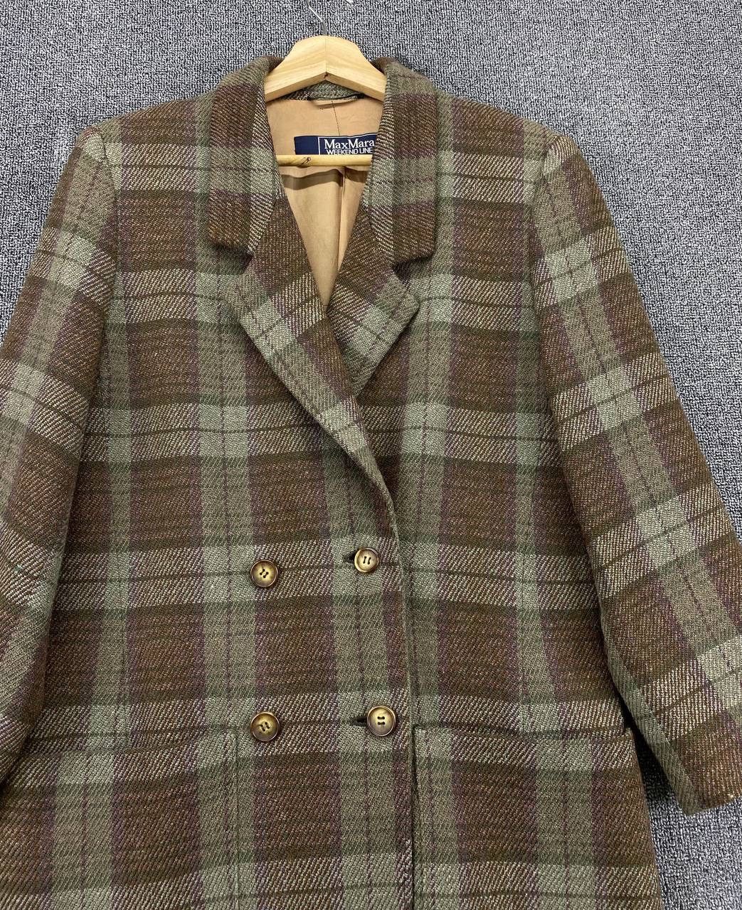Max Mara Vintage Max Mara Weekend Line Shadow Plaid Wool Coat Jacket Size M / US 6-8 / IT 42-44 - 5 Thumbnail