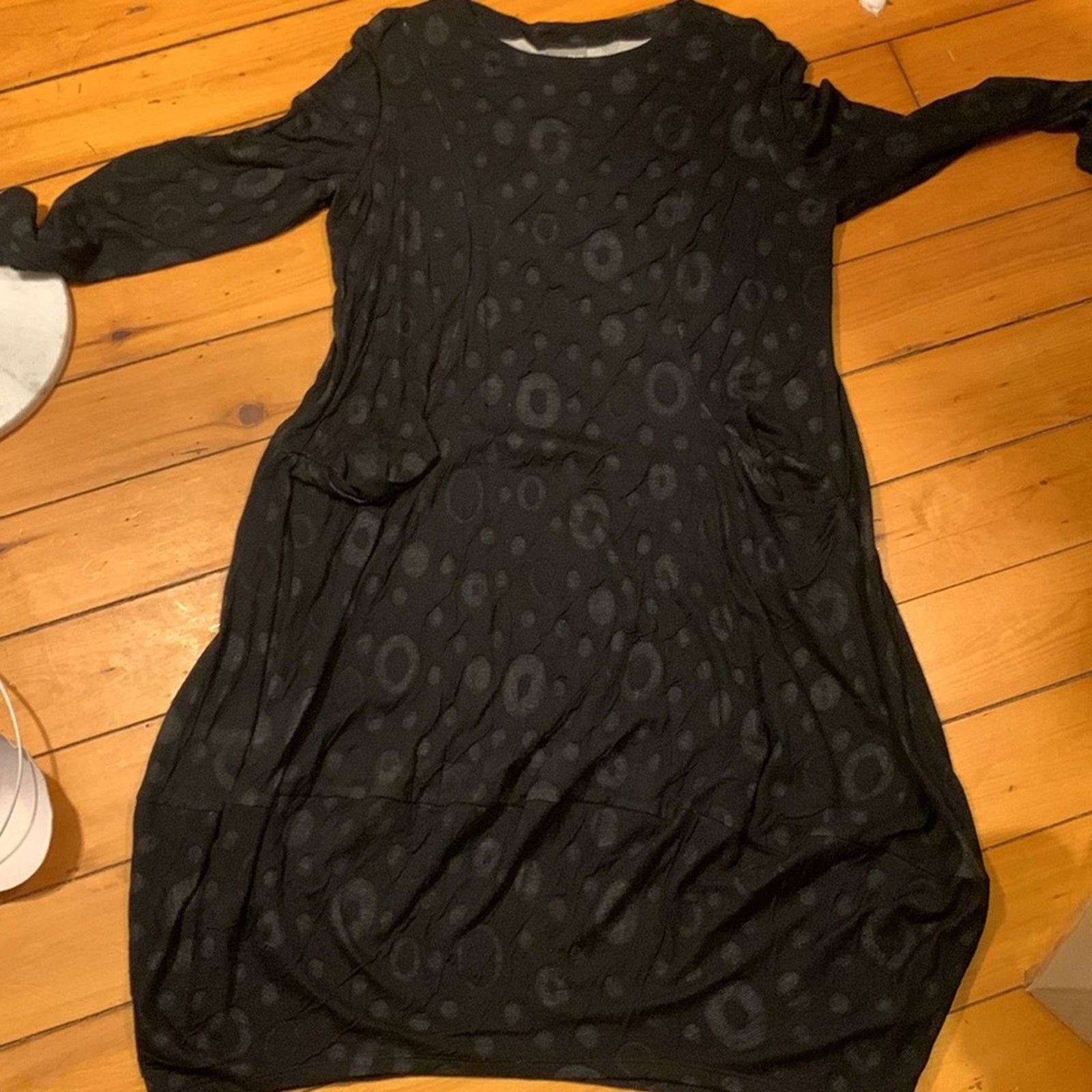 Niche Niche Nilgun Derman black dot knit bubble hem long dress Size M / US 6-8 / IT 42-44 - 9 Thumbnail