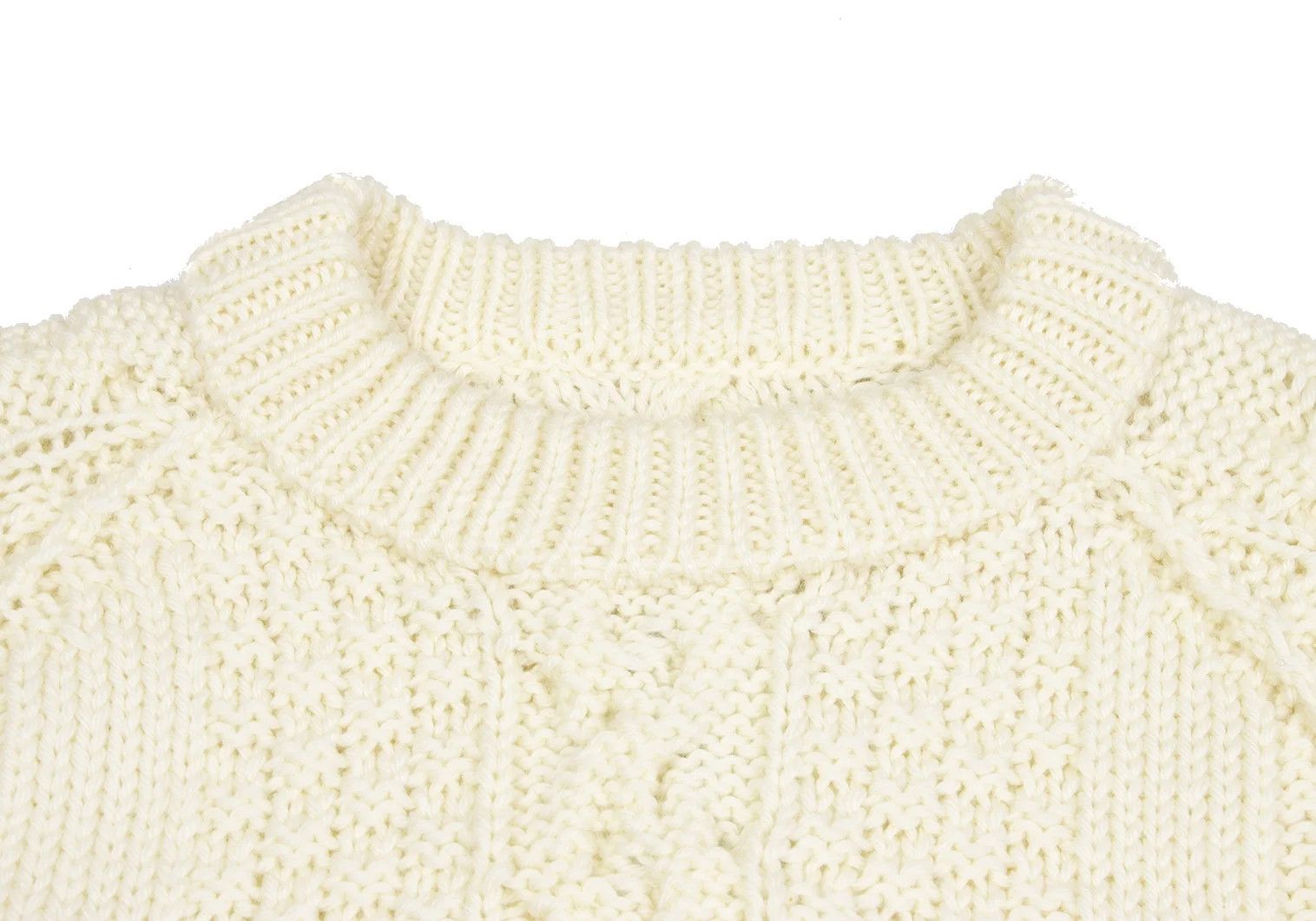 Maison Margiela Chunky Cable Knit Sweater in Cream, Size S Size US S / EU 44-46 / 1 - 3 Thumbnail