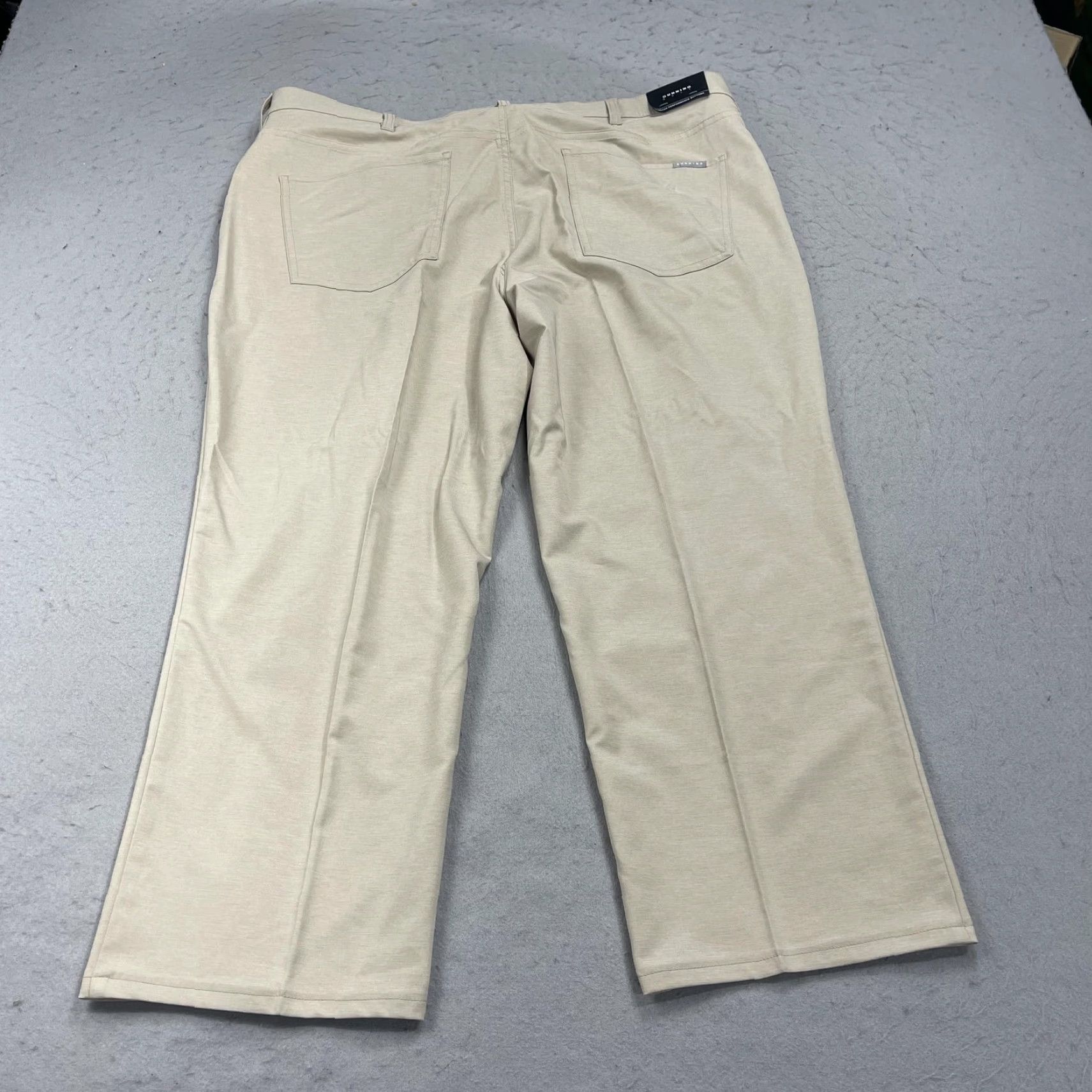 Vintage Dunning Golf Pants Mens 40x25 Beige Stretch Knit Khakis Casual Straight Leg Pockets Zip Fly 40/30 Regular Modern Performance Bottoms Size US 40 / EU 56 - 7 Thumbnail