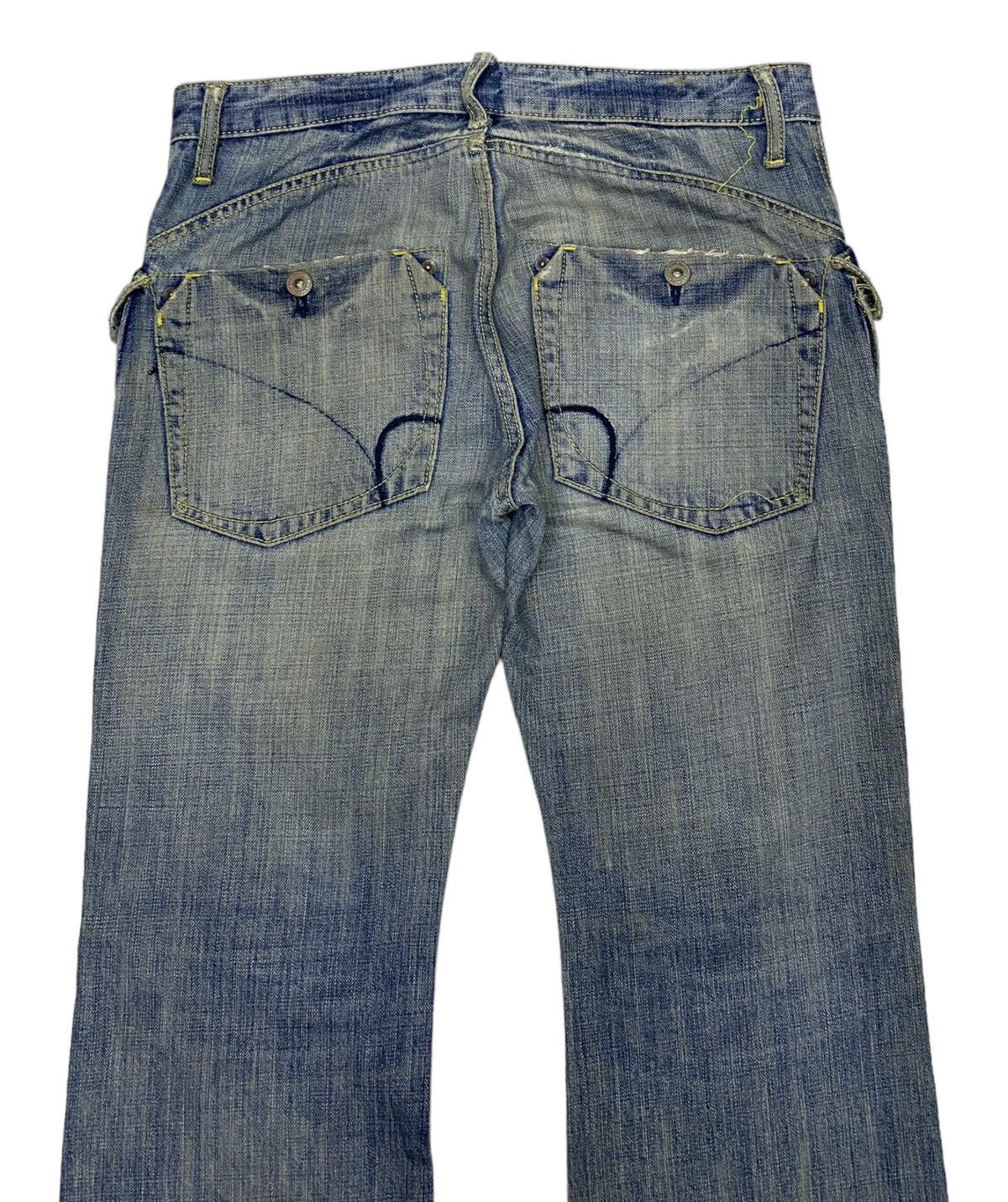 Hysteric Glamour FLARED🔥HYSTERIC OG STYLE BACK NUMBER DISTRESSED DENIM JEANS Size US 32 / EU 48 - 6 Thumbnail
