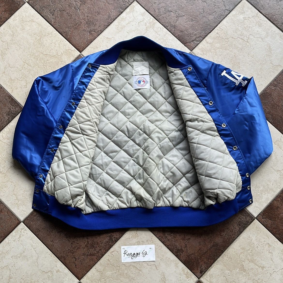 MLB MLB LOS ANGELES DODGERS SATIN VARSITY JACKET Size US L / EU 52-54 / 3 - 3 Thumbnail