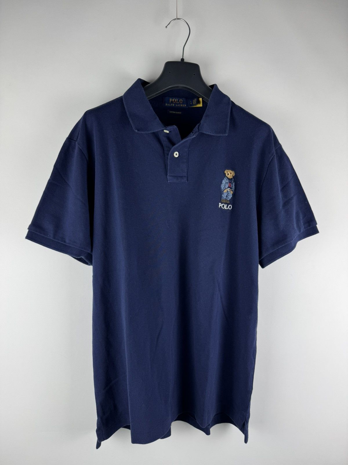 Polo Ralph Lauren Polo Ralph Lauren Polo Bear Custom Slim Fit Polo Shirt Navy Size US L / EU 52-54 / 3 - 1 Thumbnail