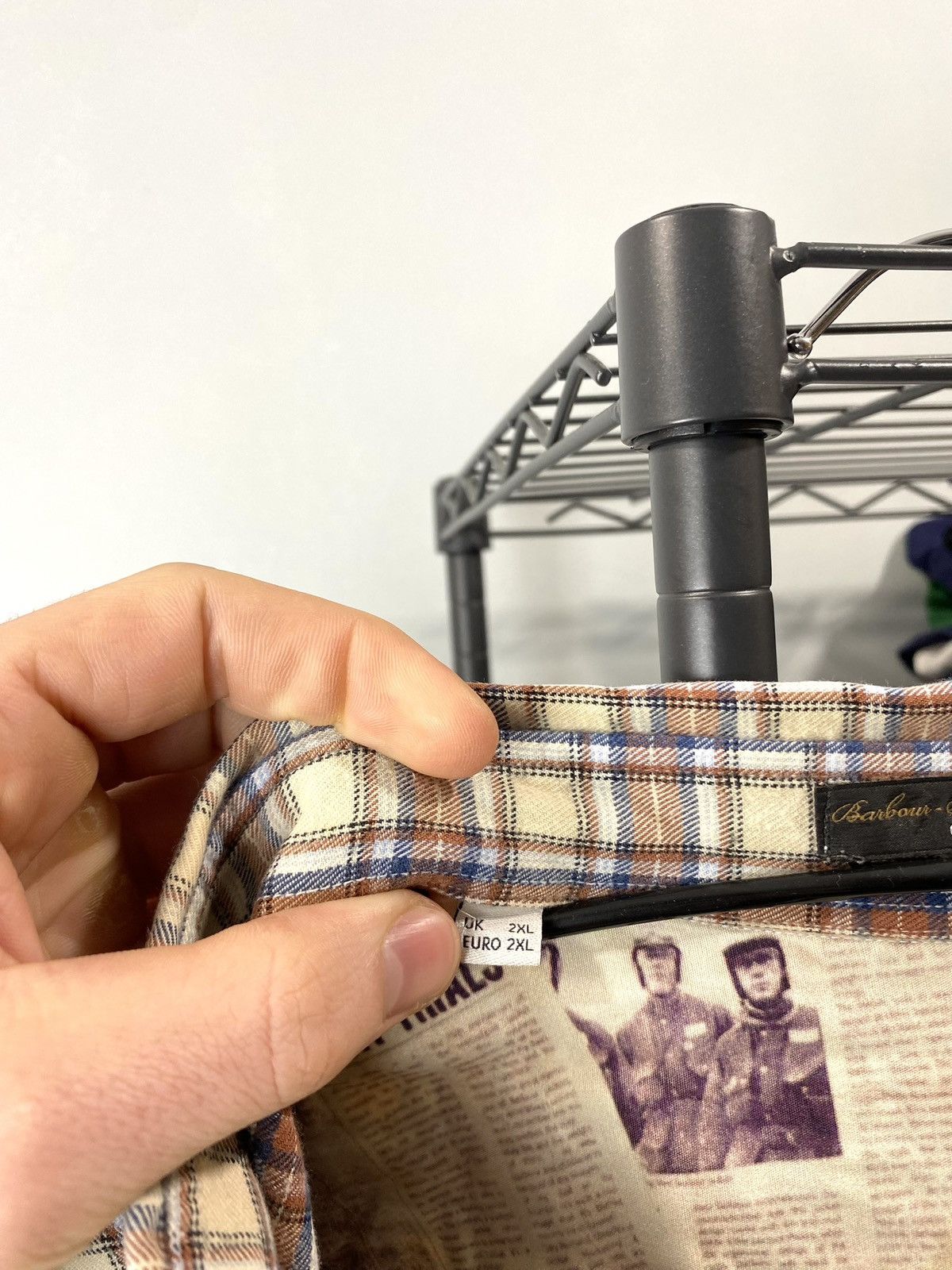 Barbour Vintage Barbour x Steve McQueen Flannel Shirt Harley Size US XXL / EU 58 / 5 - 9 Thumbnail