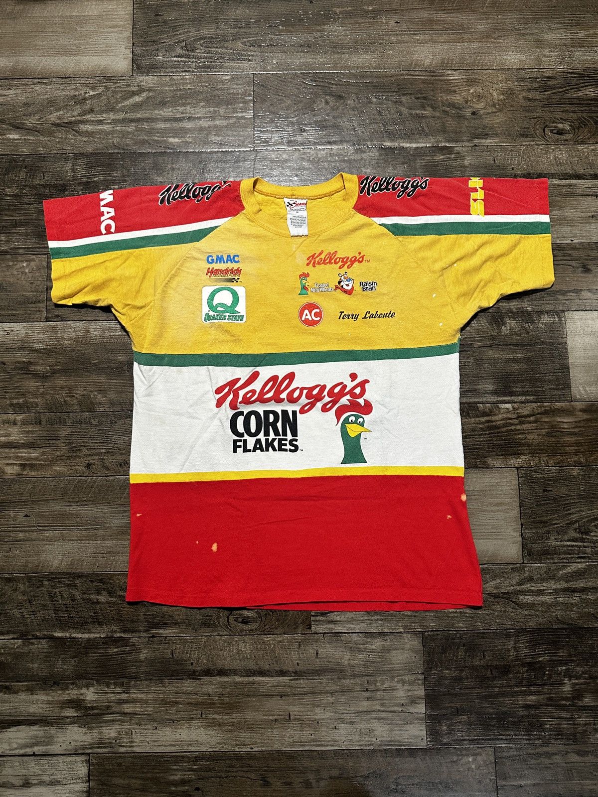 NASCAR 1996 Kellogg's Corn Flakes Racing Tee Size US XL / EU 56 / 4 - 1 Thumbnail