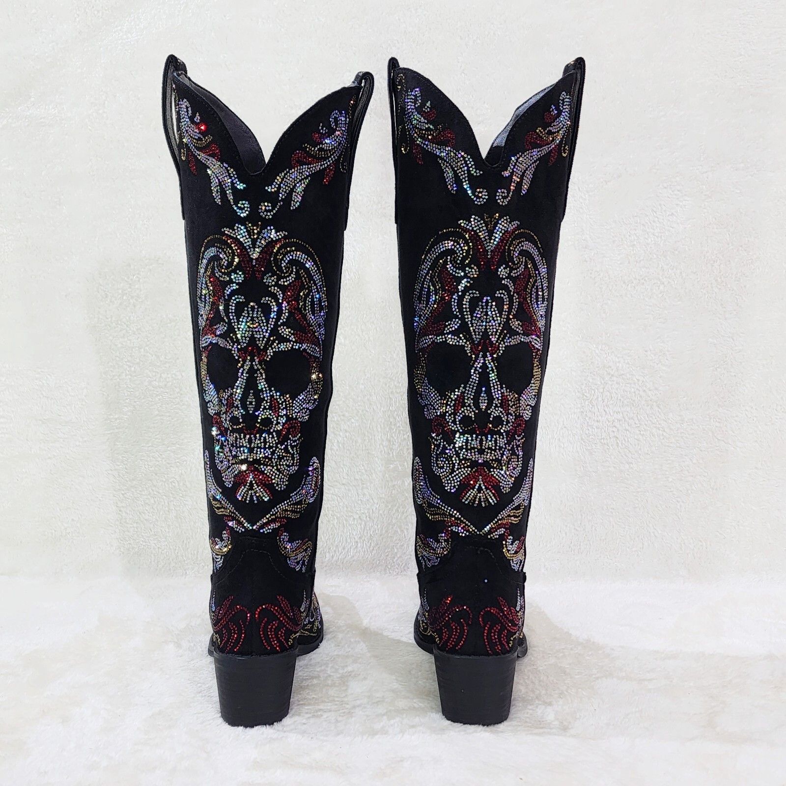 Other MUERTO Country Western Cowgirl Boots Sparkling Iridescent Rh Size US 7 / IT 37 - 3 Thumbnail