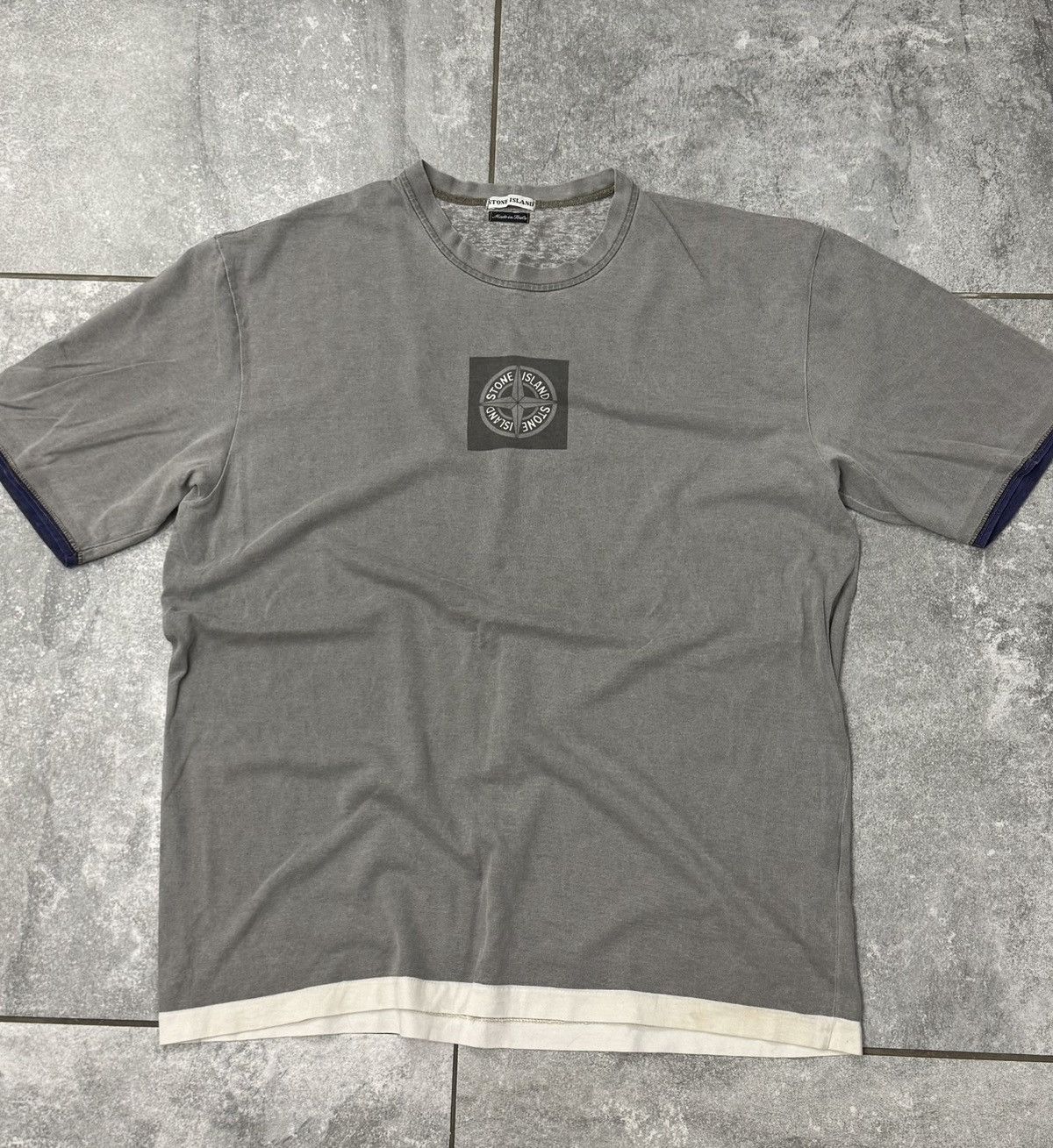 Stone Island Vintage Stone Island tee 90s Silver Size US XL / EU 56 / 4 - 2 Thumbnail
