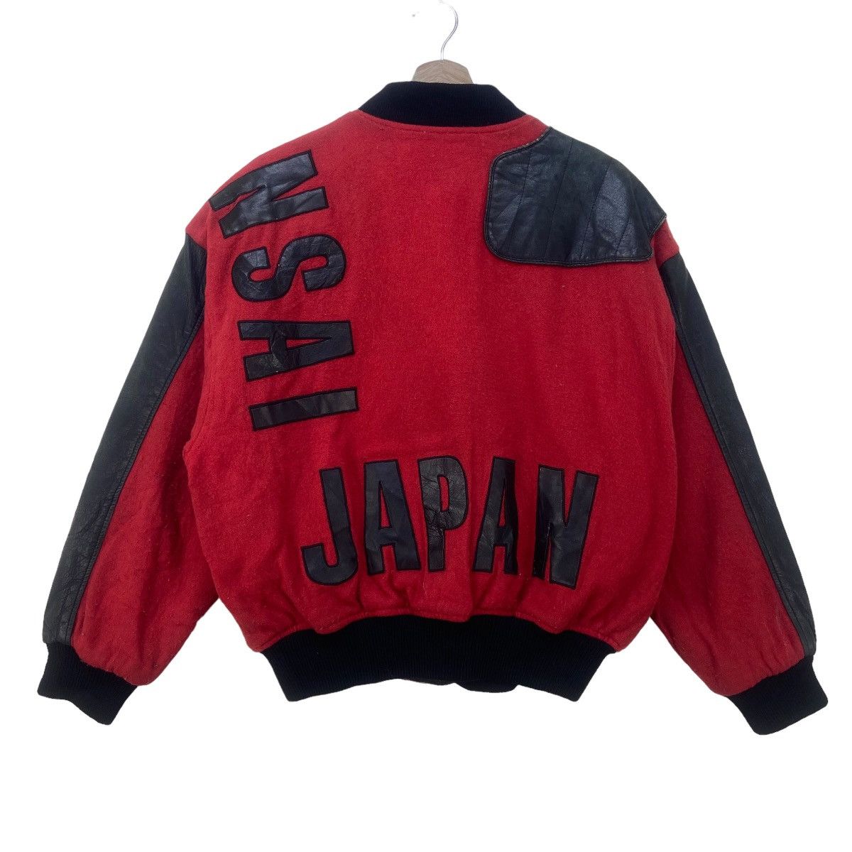 Kansai Yamamoto Vintage🔥80s Kansai Yamamoto Wool + Leather Bomber Varsity Size US S / EU 44-46 / 1 - 3 Thumbnail