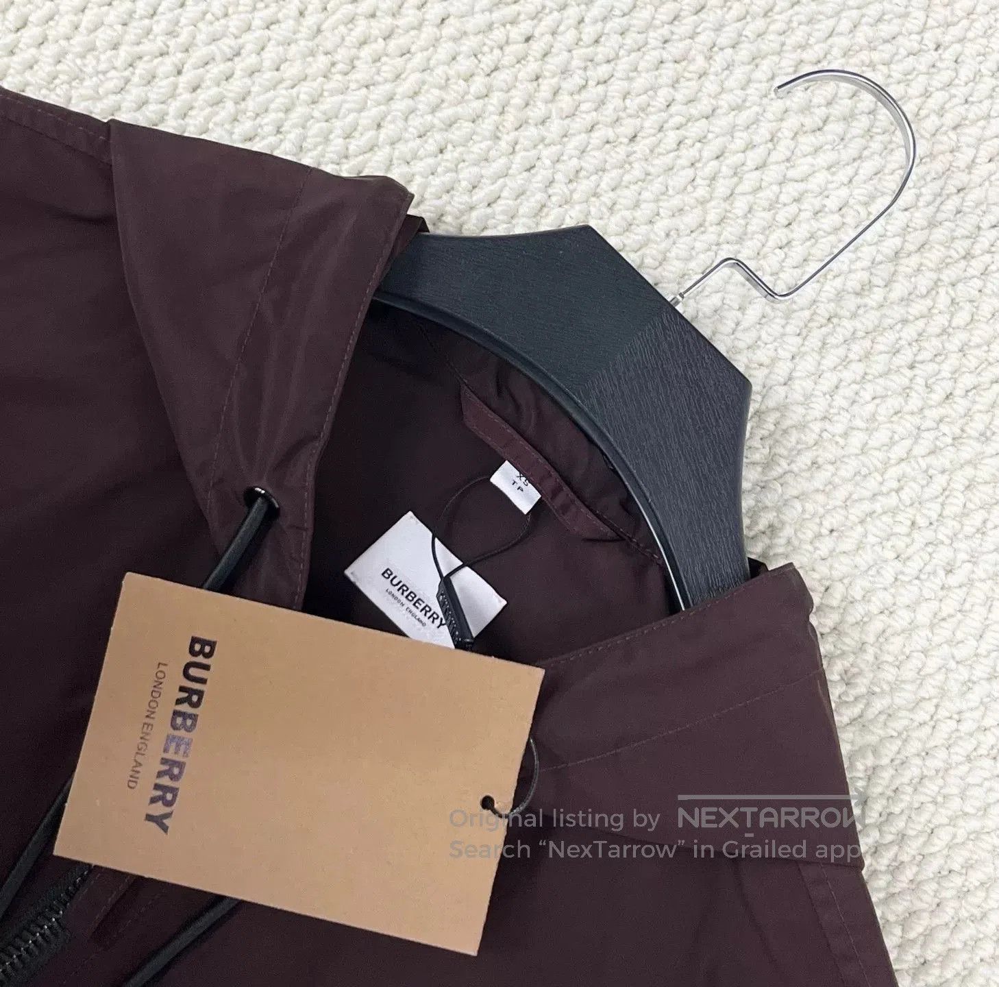 Burberry Burberry Bordeaux Red Hooded Zip Jacket. Size XS / US 0-2 / IT 36-38 - 3 Thumbnail