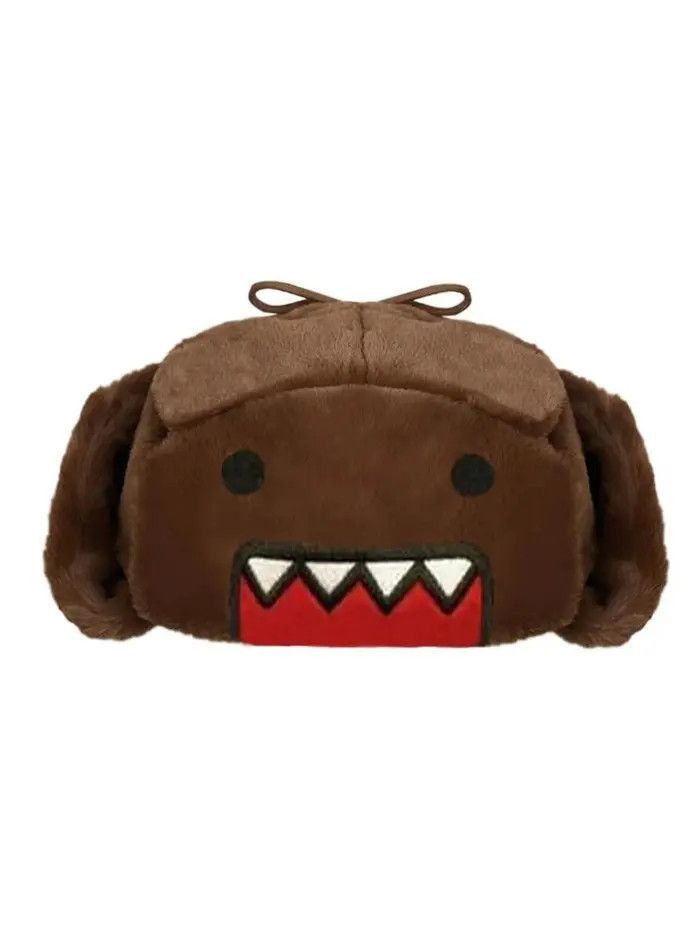 Japanese Brand × Vintage Y2K Cartoon Anime Domo Kun Hat Ushanka Hat Cute Winter Hat Size ONE SIZE - 4 Thumbnail