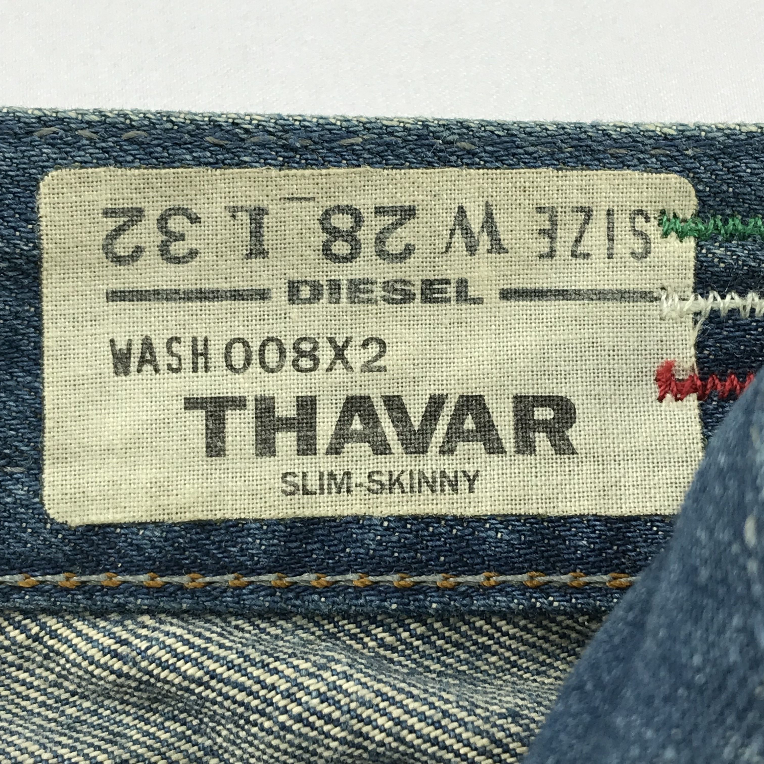 Diesel Diesel Thavar Slim Skinny Jeans Blue Distress Denim KJ3459 Size US 28 / EU 44 - 17 Thumbnail
