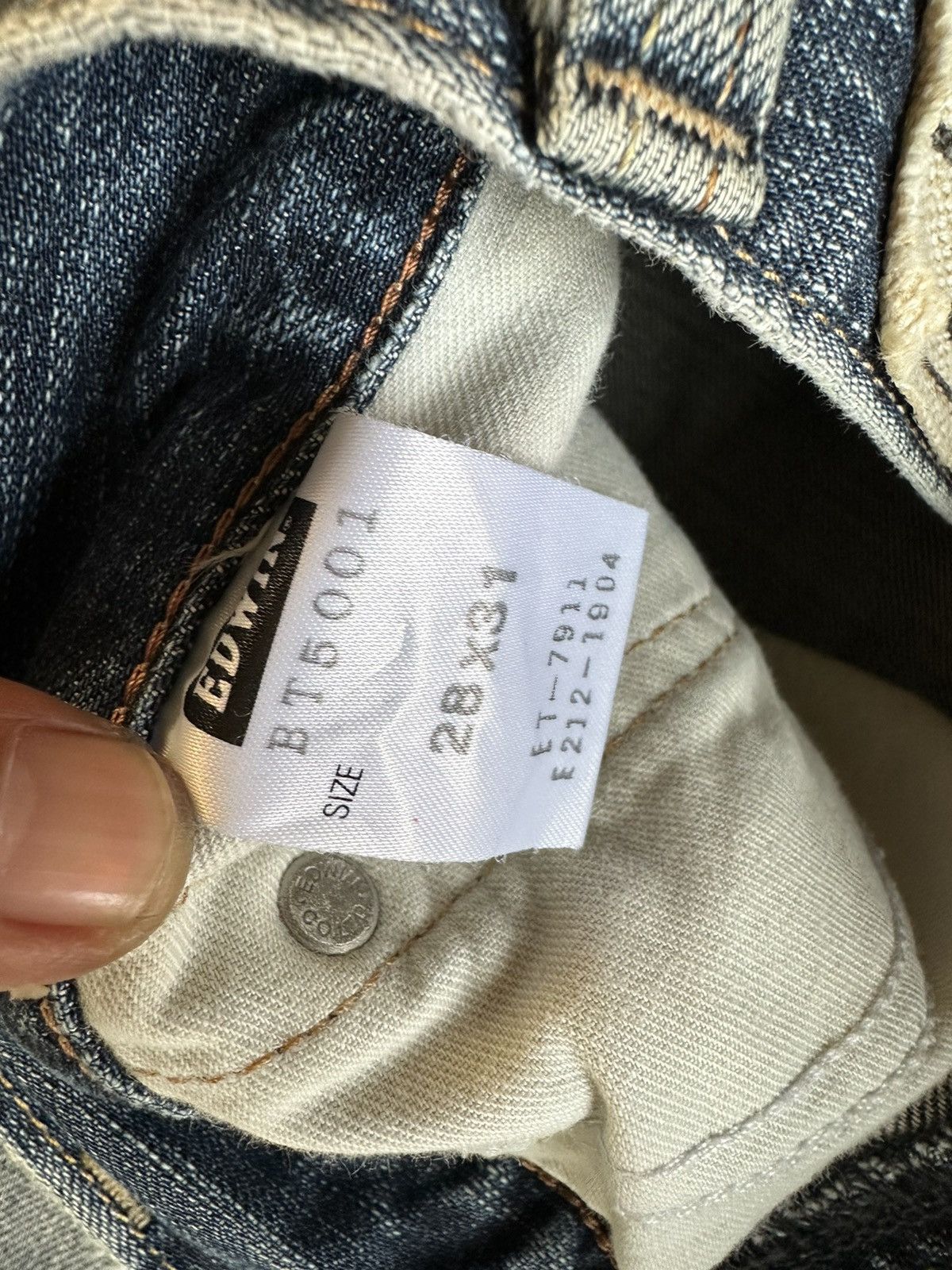 14th Addiction Edwin Blue Trip 5001 Patches Flare Vintage Denim D516 Size US 28 / EU 44 - 16 Thumbnail