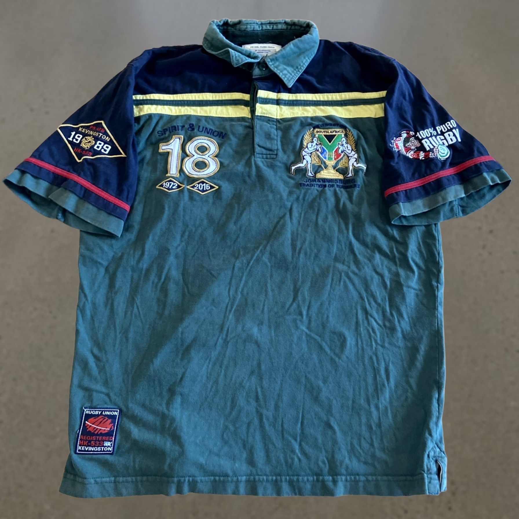 Vintage VINTAGE Kevingston Rugby Polo Shirt Men S Green Short Sleeve Embroidered Logo 90s Rugby Size US S / EU 44-46 / 1 - 1 Thumbnail