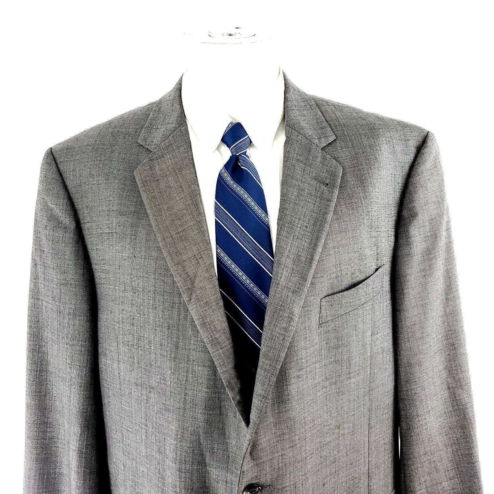 Joseph Abboud Joseph Abboud Tellegno 1900 Super 120s Wool 2 Button Blazer Size 44R - 1 Thumbnail