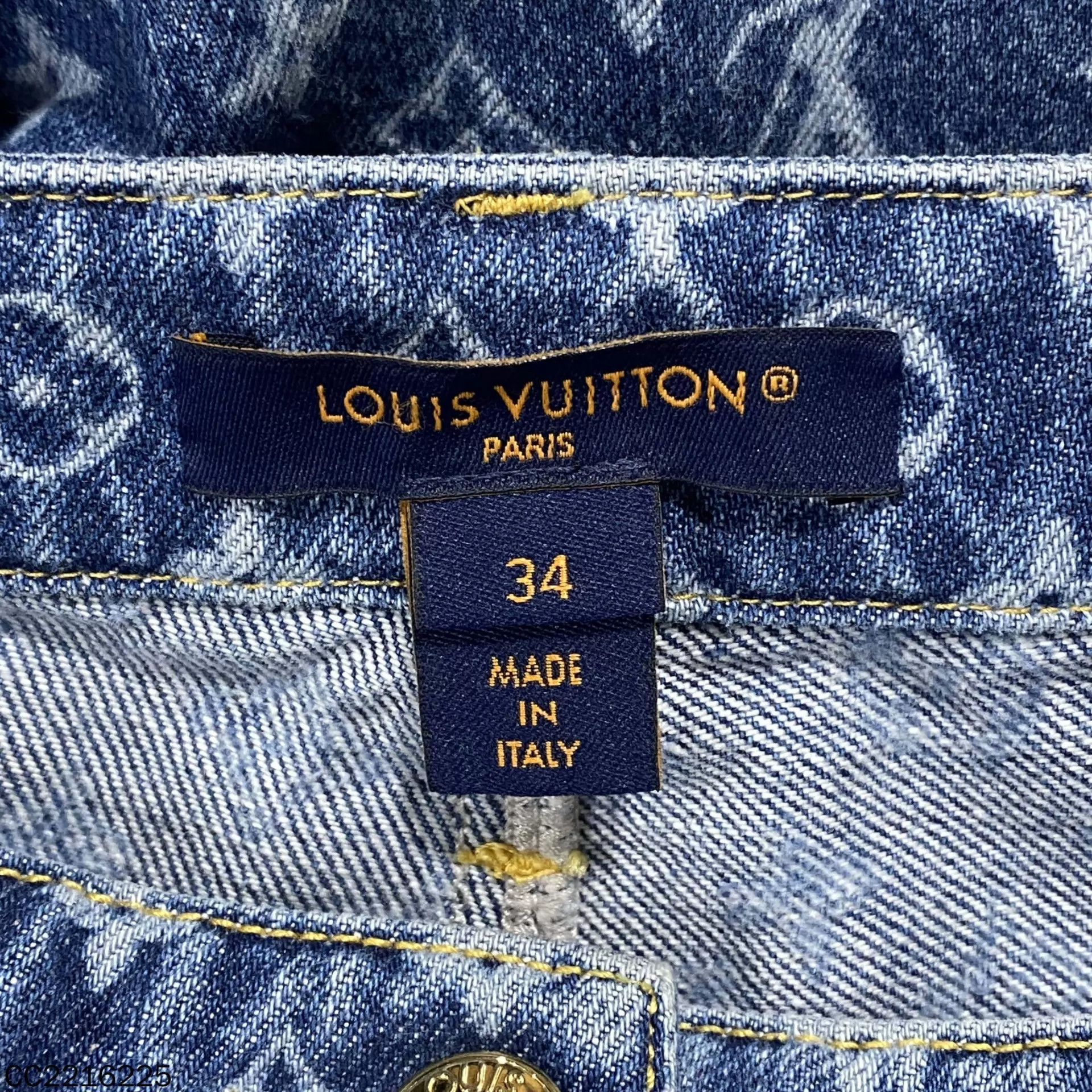 Louis Vuitton LV Monogram all over print jeans 34 Size 25" / US 0 / IT 36 - 5 Thumbnail