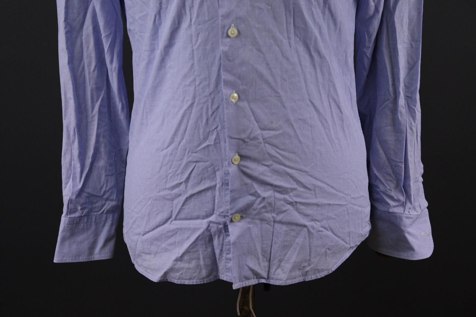 Designer Hackett London Slim Fit Blue Button Down Shirt Size S Size US S / EU 44-46 / 1 - 3 Thumbnail