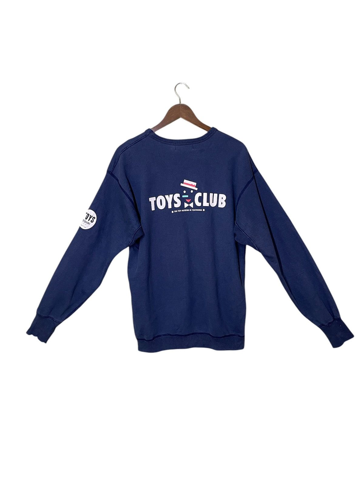 Other TOYS CLUB v neck small logo printed sweatshirt color blue Size US M / EU 48-50 / 2 - 8 Thumbnail
