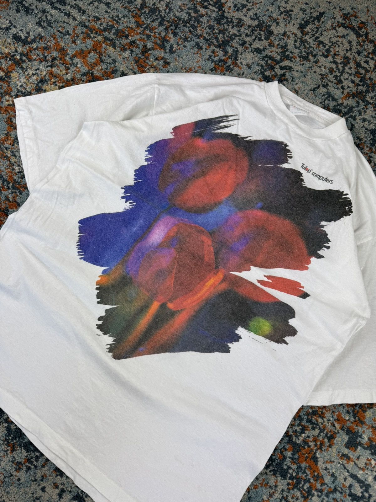 Vintage Vintage 80s Tulip computers graphic tee microsoft apple Size US XL / EU 56 / 4 - 3 Thumbnail